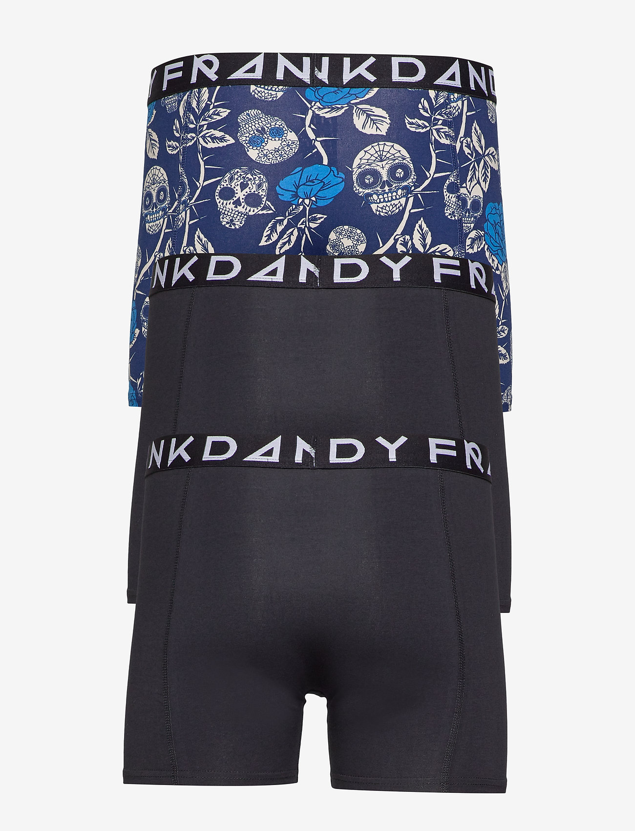 Frank Dandy - 3 Pack Sculls and Roses Boxer - blue/black - 1