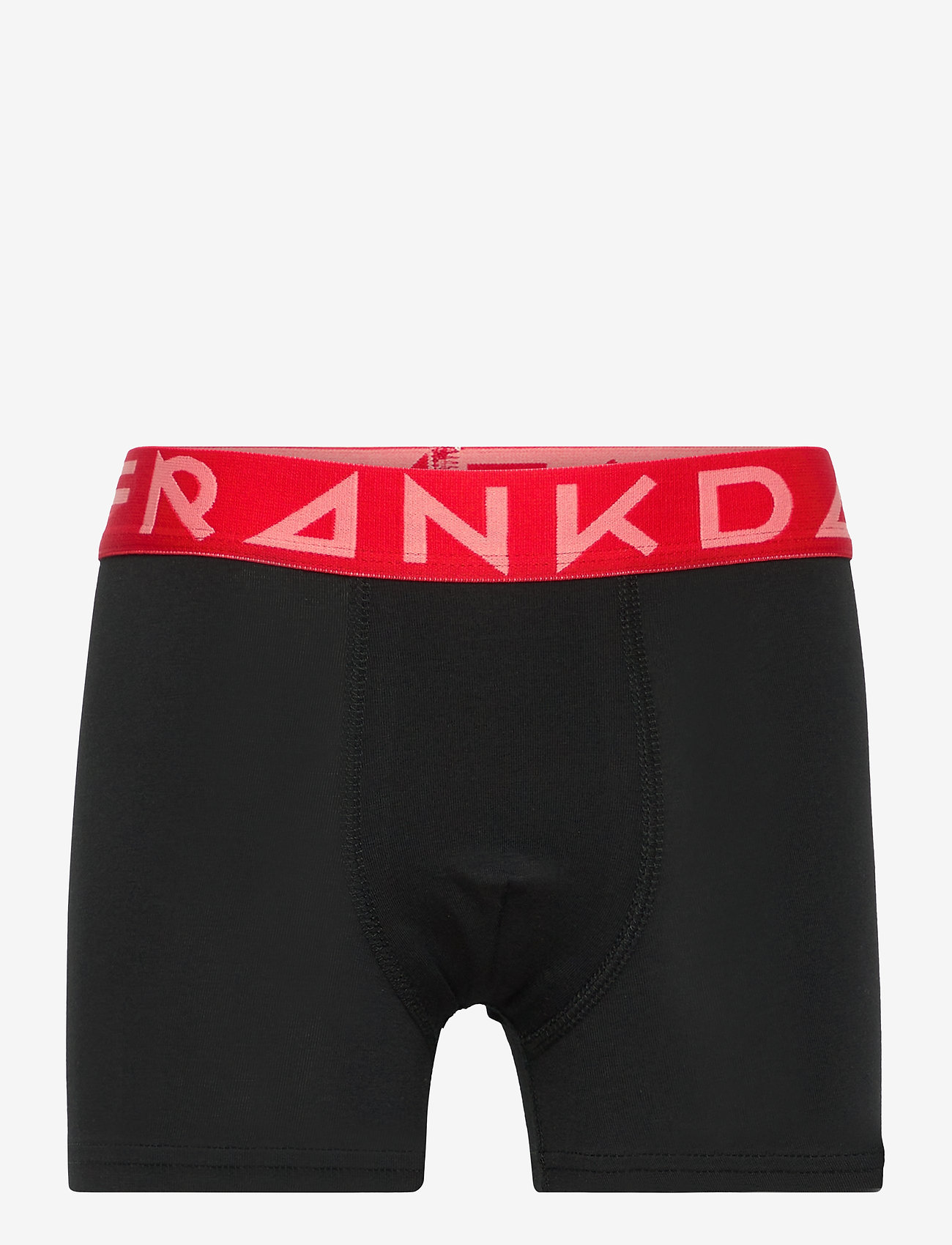 Boy's Solid Boxer w Red/Peach - BLACK