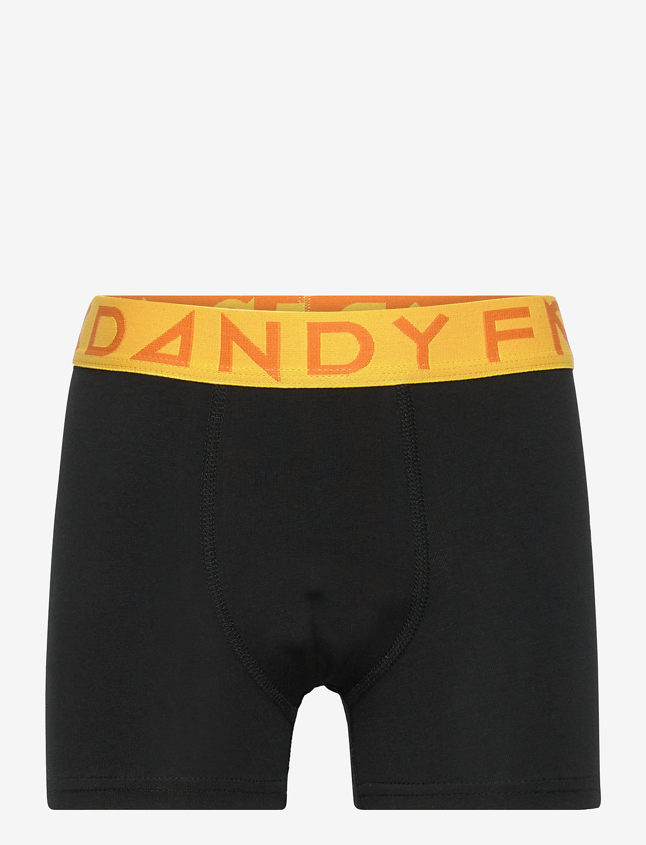 Frank Dandy - Boy's Solid Boxer w Orange - black - 0