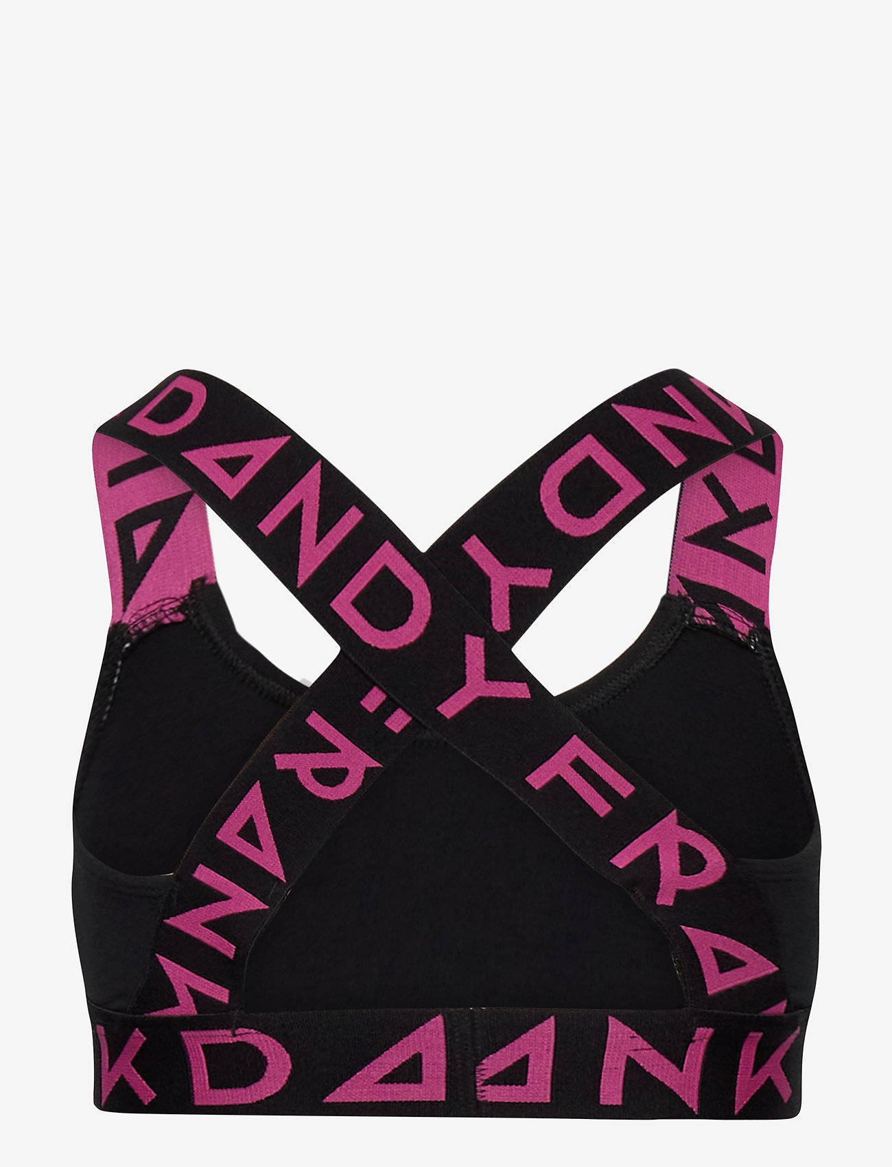 Frank Dandy - Girl's Solid Sports Bra w Black/Pink - black - 1