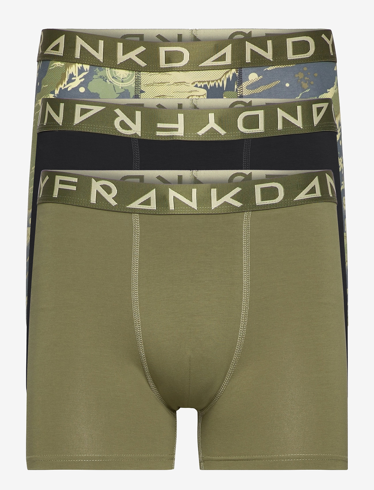 3-Pack Camo Map Boxer - GREEN/ARMY/BLACK