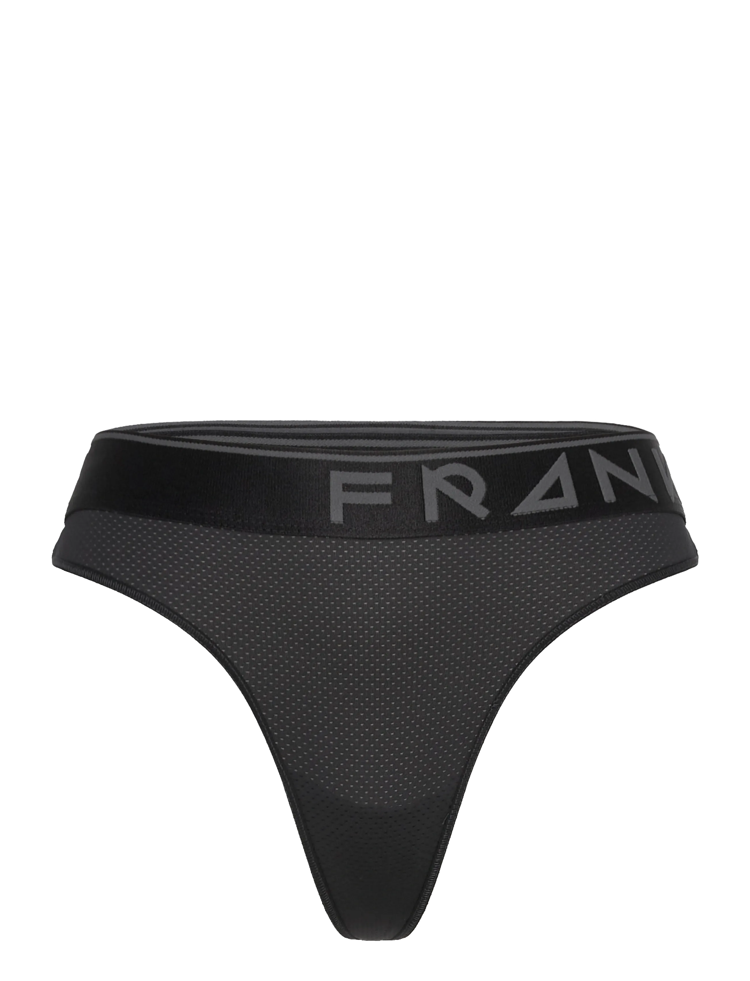 FRANK DANDY Damen's Legend Mesh Stringtanga Schwarz - M - Damen