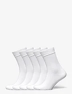 Bamboo Solid Crew Sock - WHITE