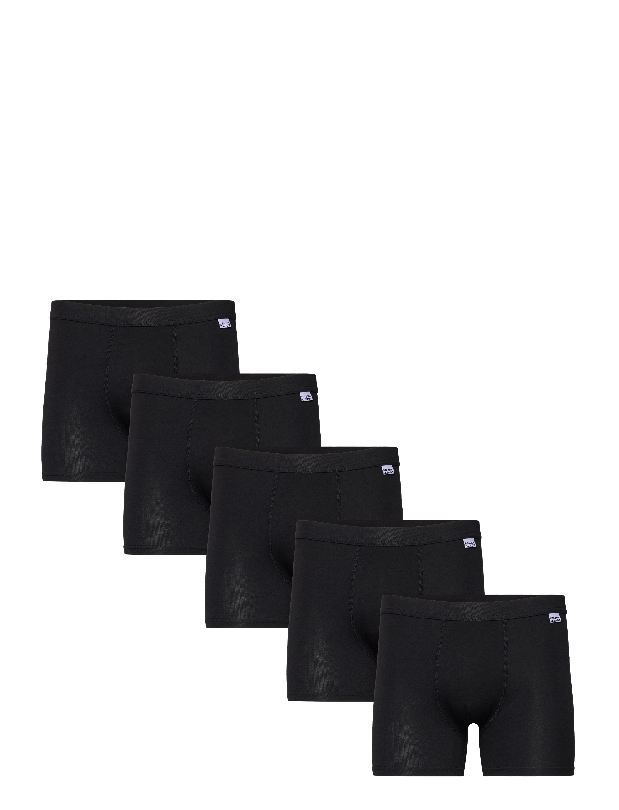 Frank Dandy 5-P Bamboo Boxer, M, Underwear, Schwarz - Boxers, Männerswear