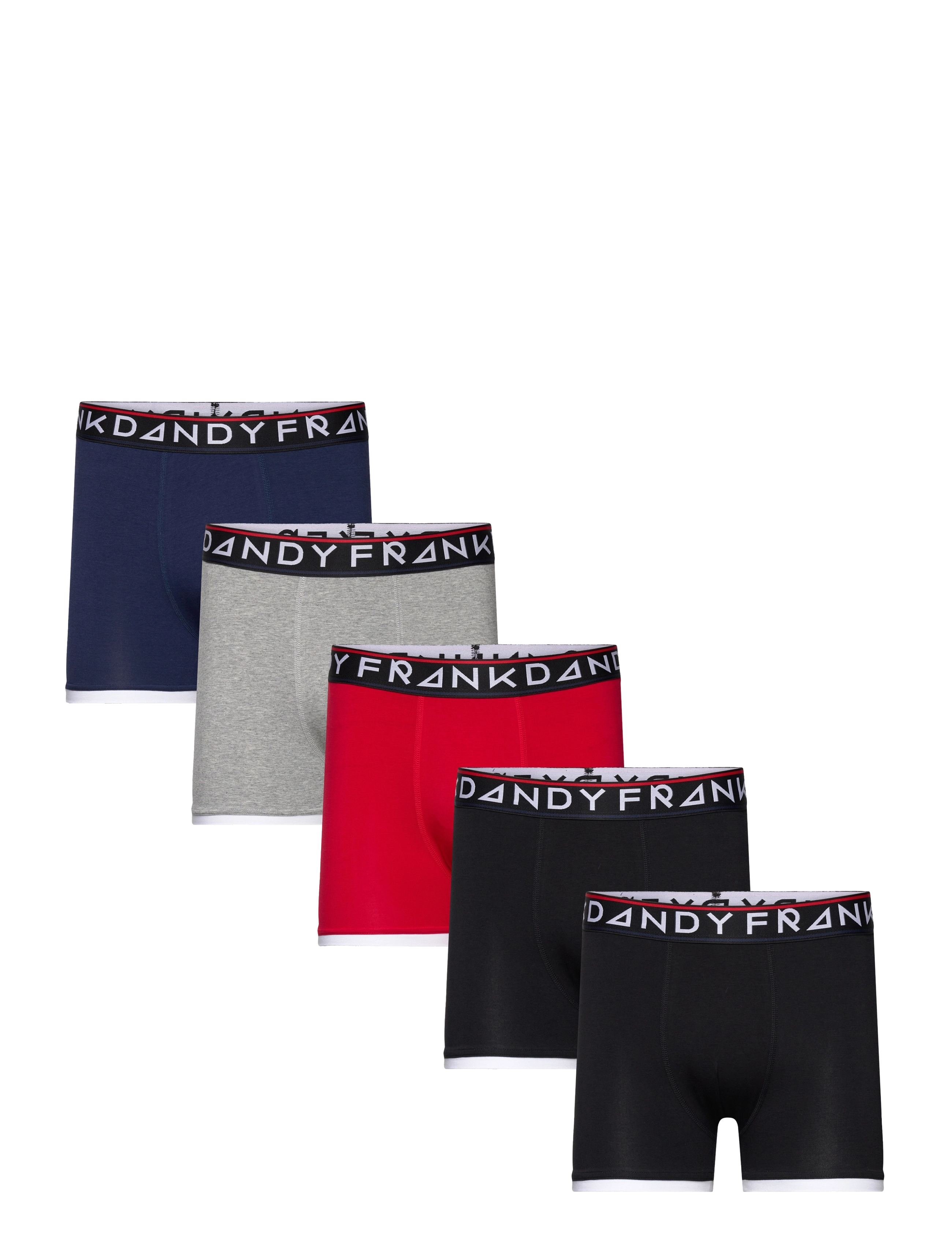 Frank Dandy 5-P St Paul Bamboo Boxer - Frank Dandy - BLACK/BLACK/NAVY/GREY MELANGE/RED / black