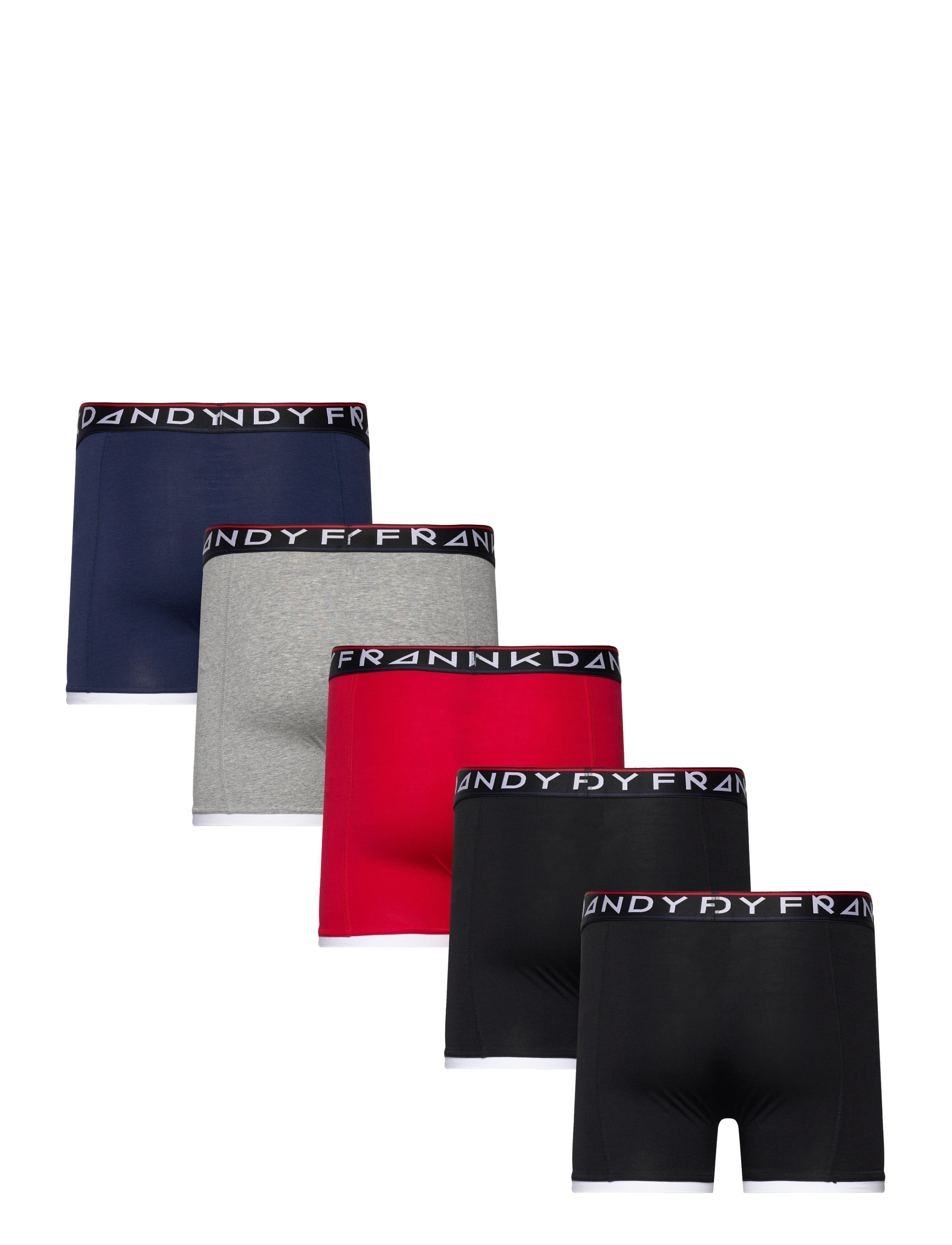 Frank Dandy - 5-P St Paul Bamboo Boxer - majtki w wielopaku - black/black/navy/grey melange/red - 1