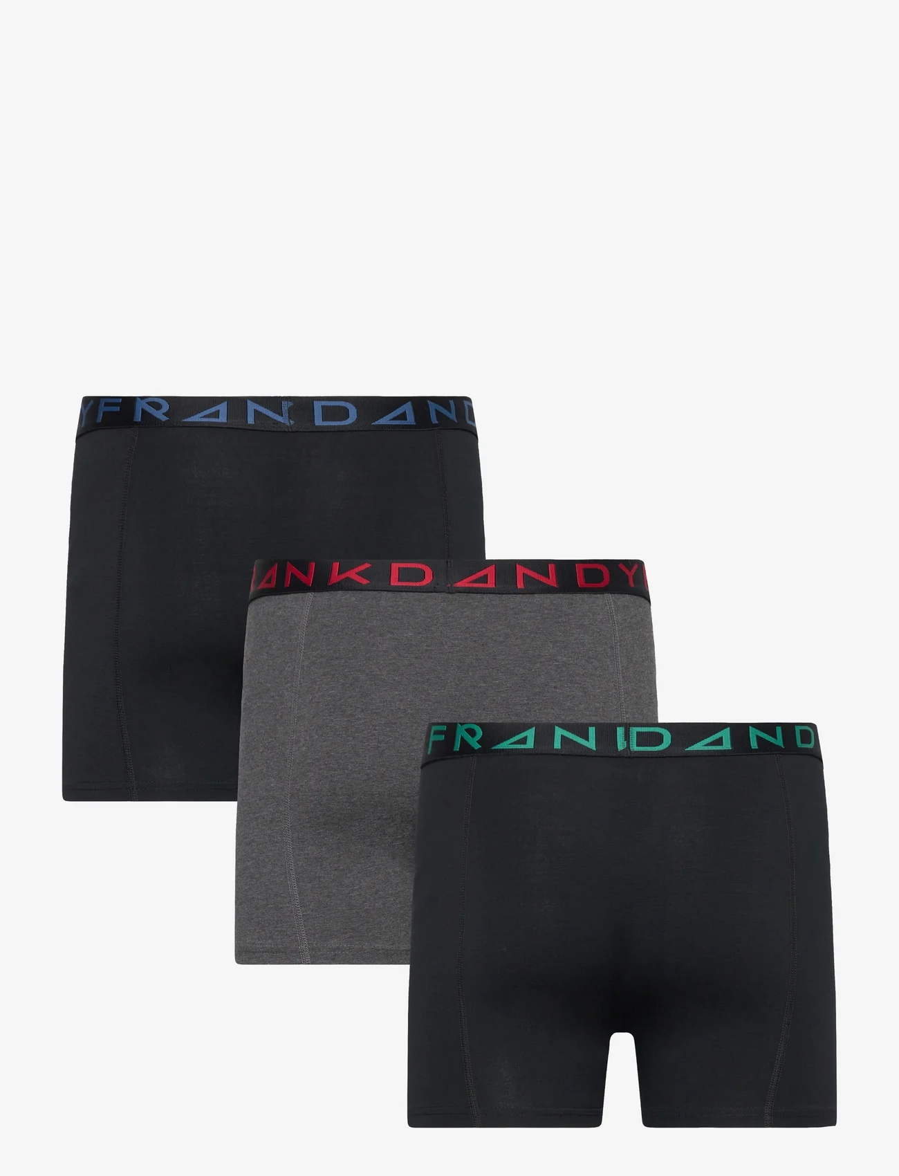 Frank Dandy - 3-P Patch Organic Boxer - laveste priser - blackgreen/blackred/blackblue - 1