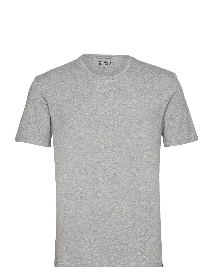 Frank Dandy - Bamboo Tee - kortärmade t-shirts - grey melange - 0