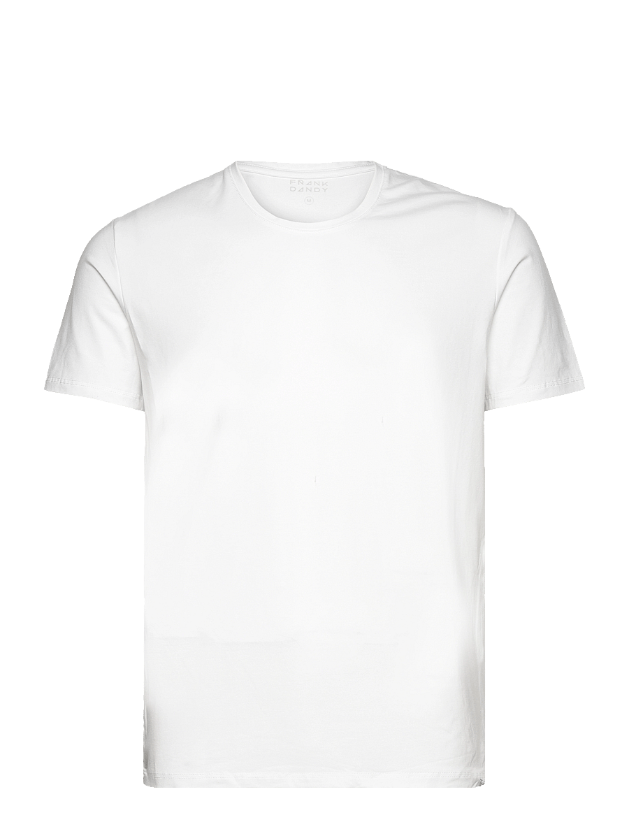 Frank Dandy - Bamboo Tee - kurzärmelige t-shirts - white - 0