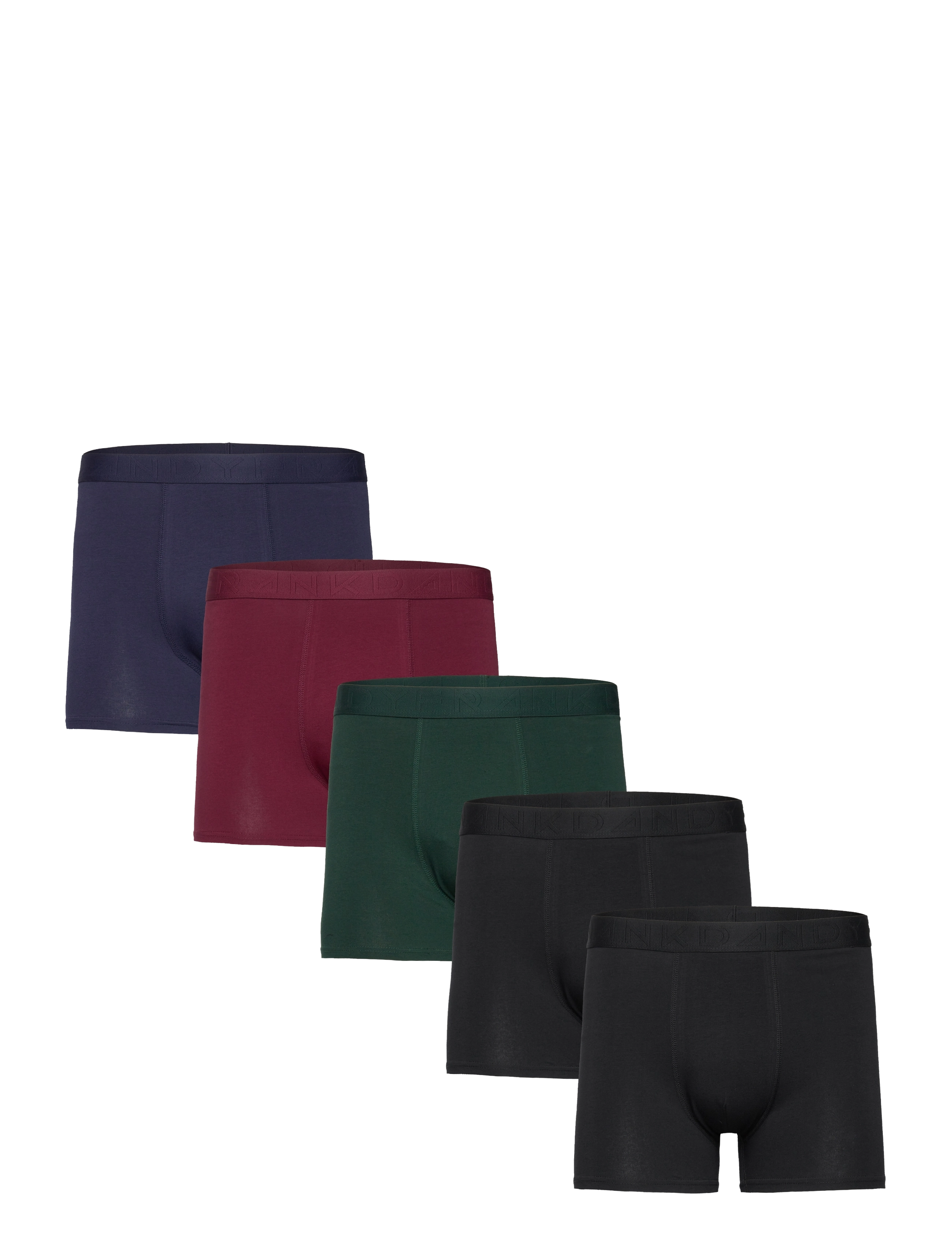 BO.5p Tonal boxer - BLACK/DK BLUE/WINE/GREEN