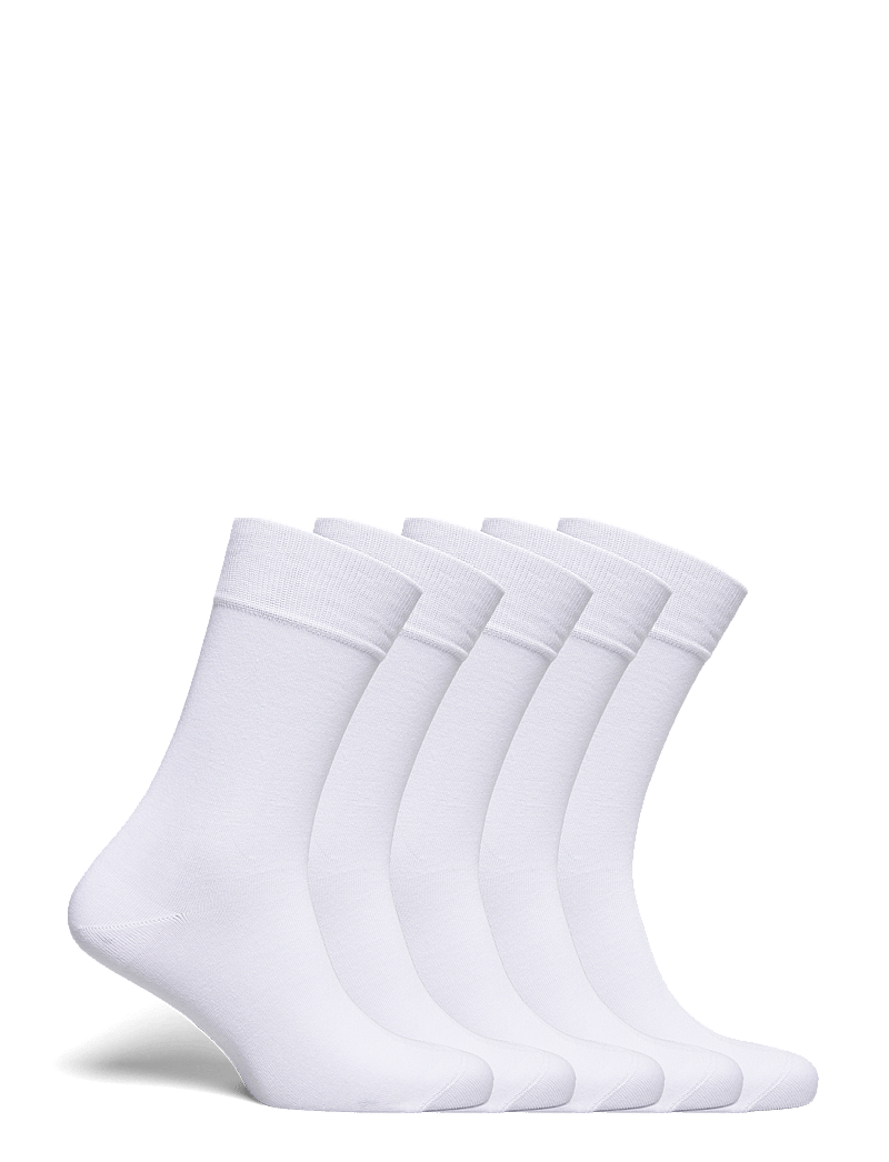 Frank Dandy - Bamboo Solid Crew Sock - sokker - white - 1