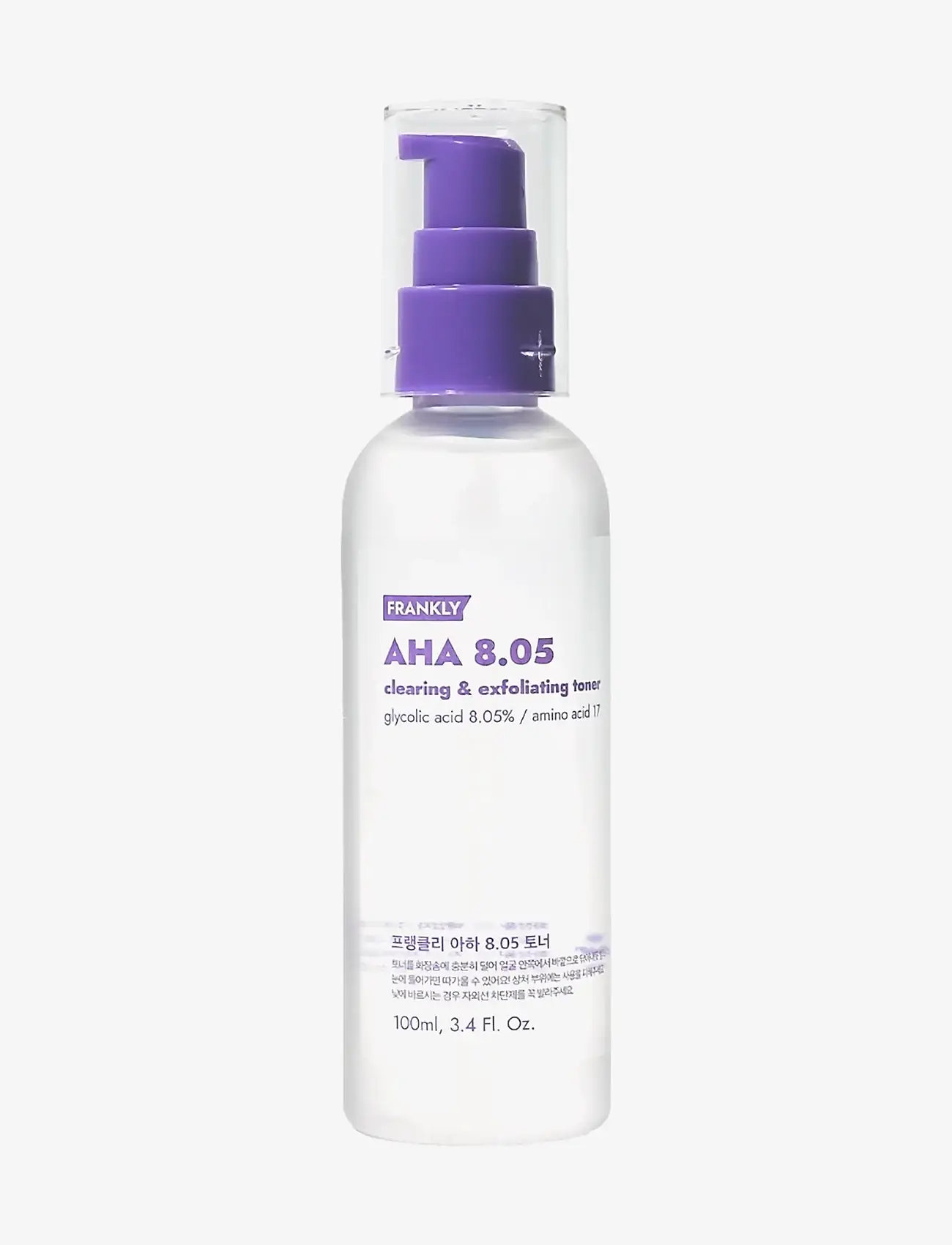 Frankly - Frankly - AHA 8% Toner (100 ml.) - exfolierande ansiktsvatten - clear - 1