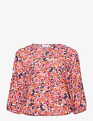Fransa Curve - FPMERLA BL 1 - blouses met lange mouwen - camellia rose aop ms23 donuts - 0