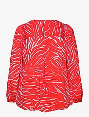 Fransa Curve - FPJUSTINE BL 1 - blouses met lange mouwen - red alert zebra mix - 1