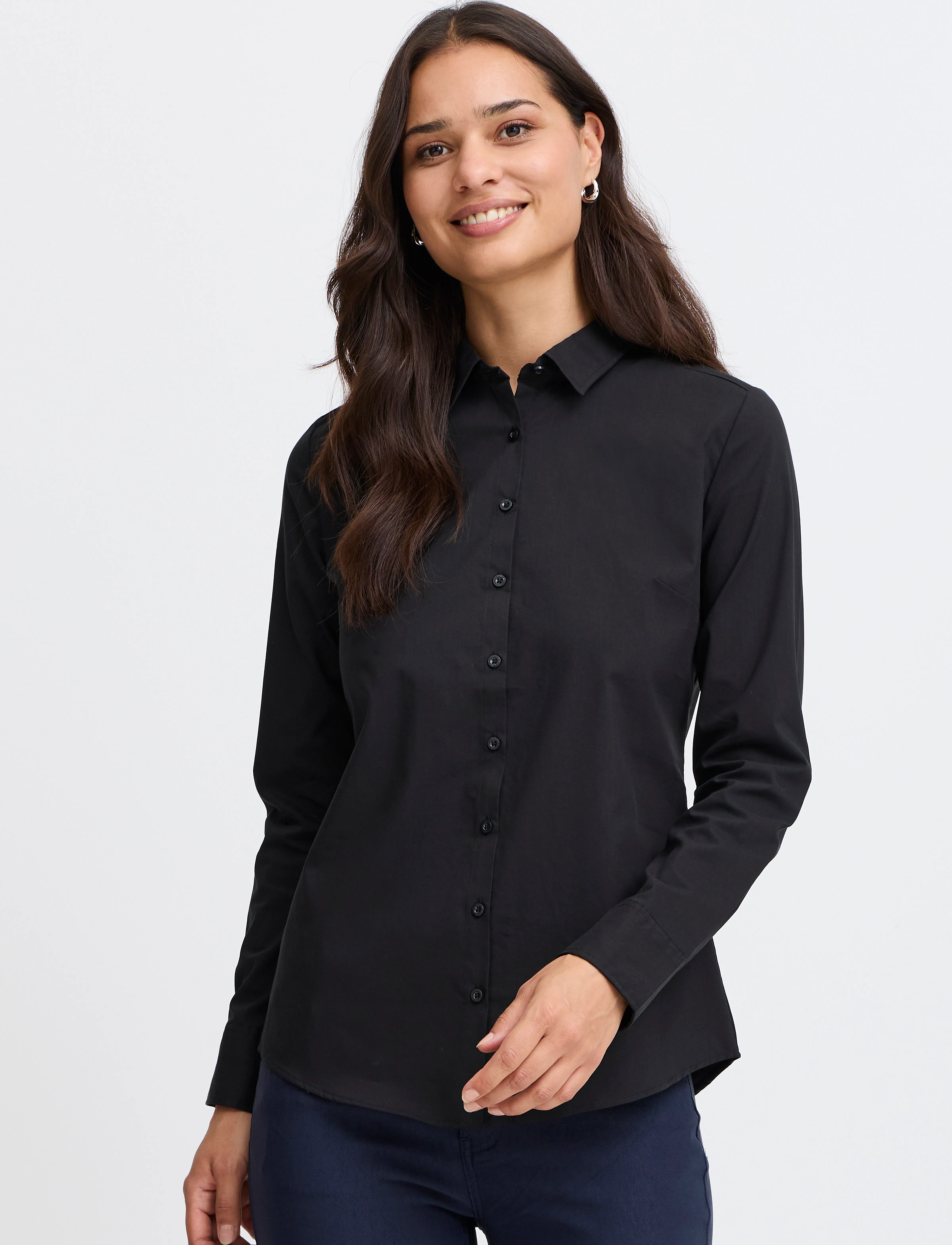 Fransa - FRZASHIRT 1 SHIRT - långärmade skjortor - black - 3