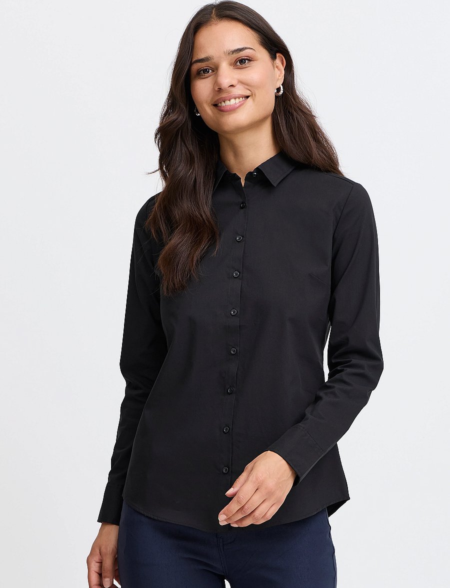 Fransa - FRZashirt 1 shirt - långärmade skjortor - black - 3