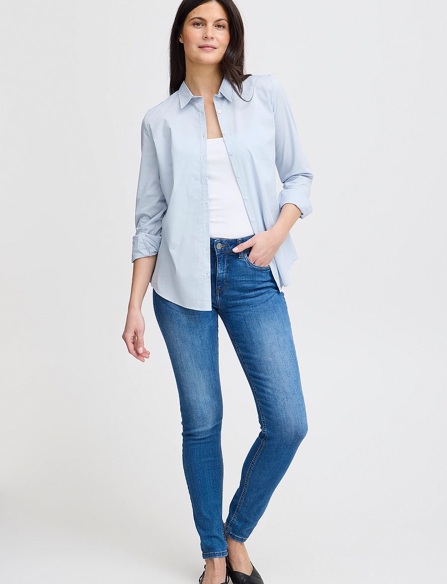 Fransa - FRZashirt 1 shirt - langärmlige hemden - cashmere blue - 0
