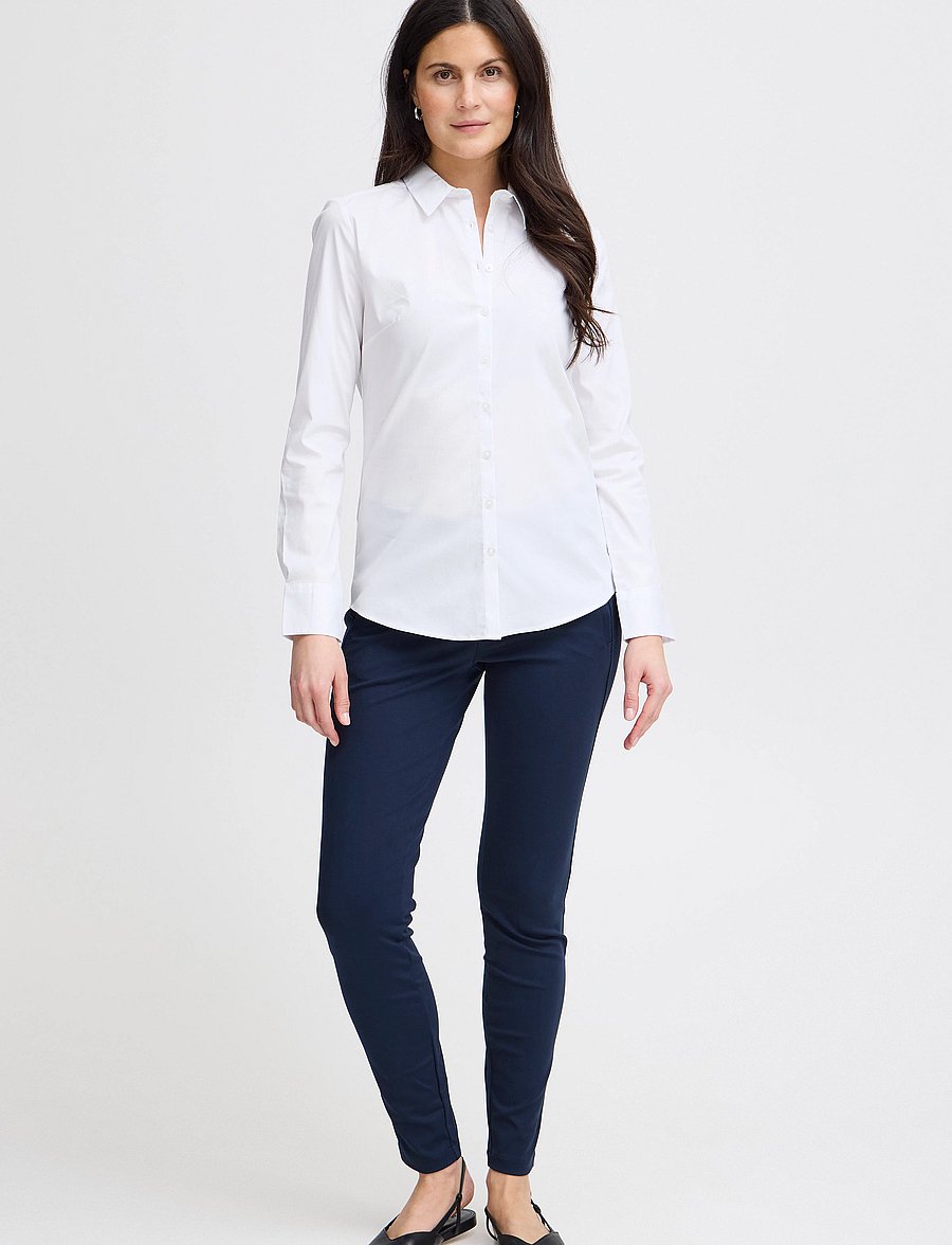 Fransa - FRZASHIRT 1 SHIRT - long-sleeved shirts - white - 0