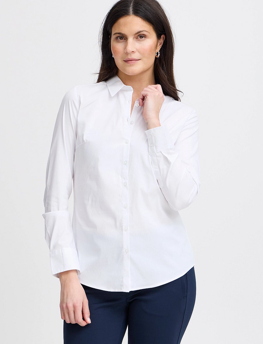 Fransa - FRZASHIRT 1 SHIRT - long-sleeved shirts - white - 4