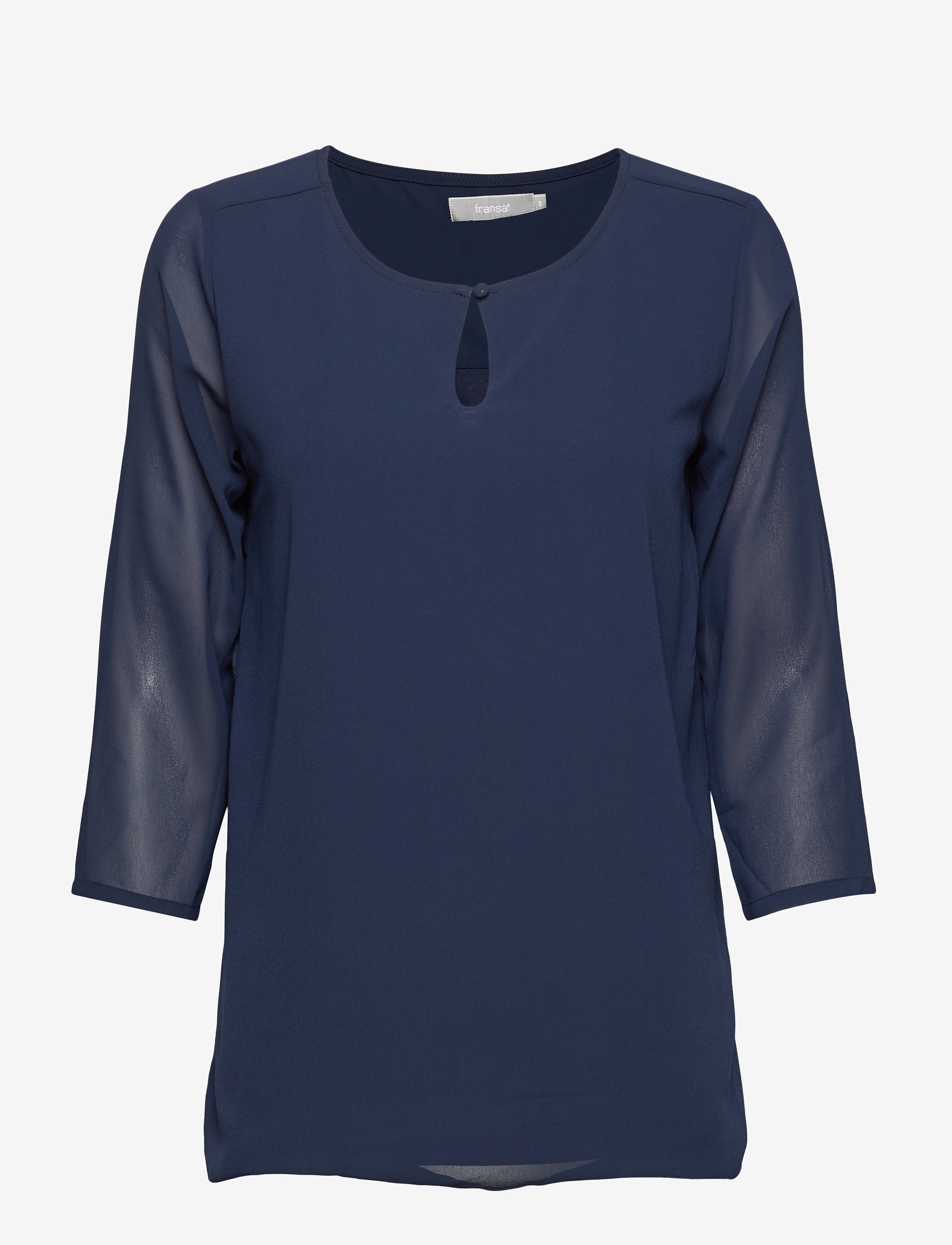 Fransa - Zawov 1 Blouse - langærmede bluser - black iris - 0