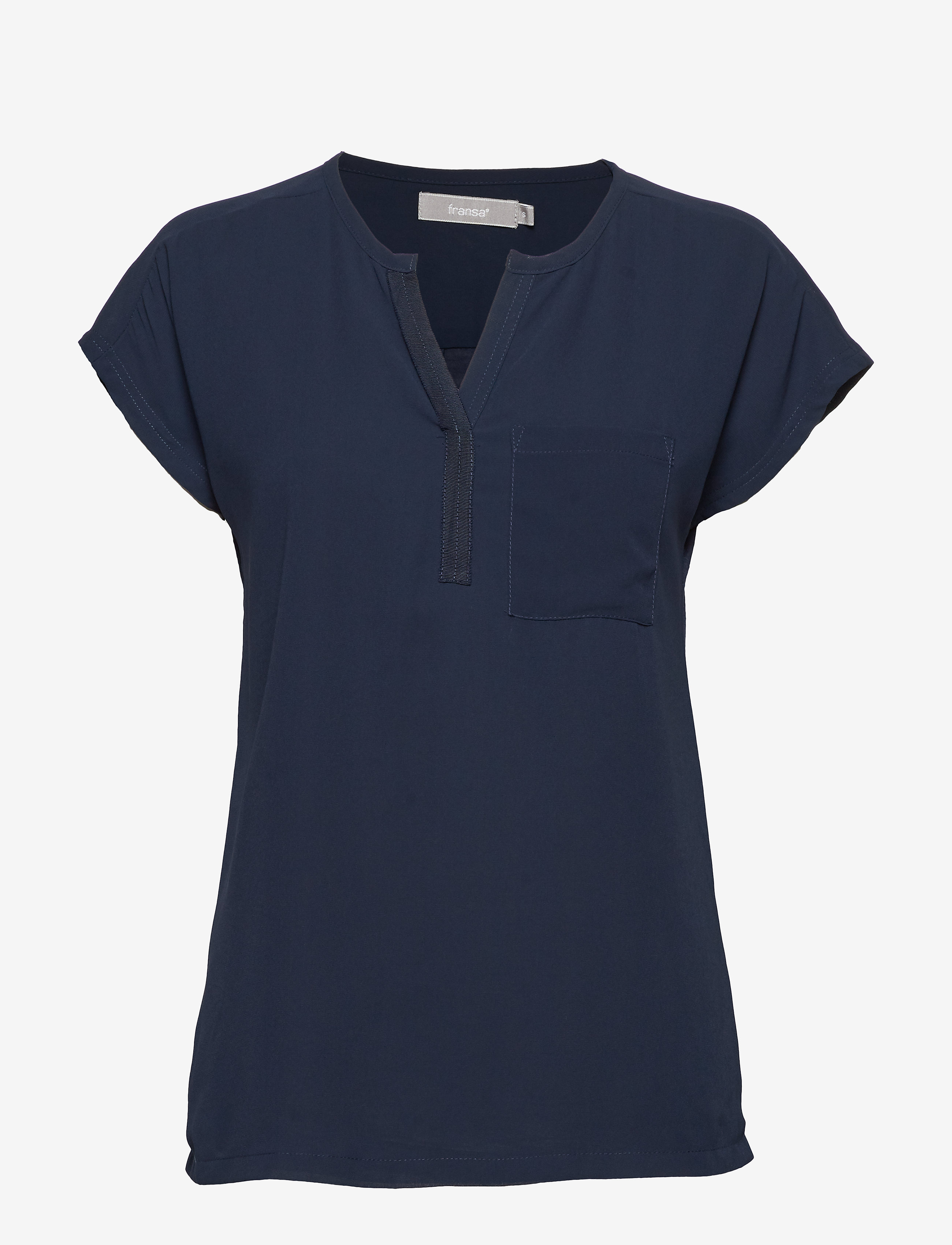 Fransa Frzawov 2 Blouse, S, T-shirts & Oberteile, Marineblau - Short-sleeved, Frauen