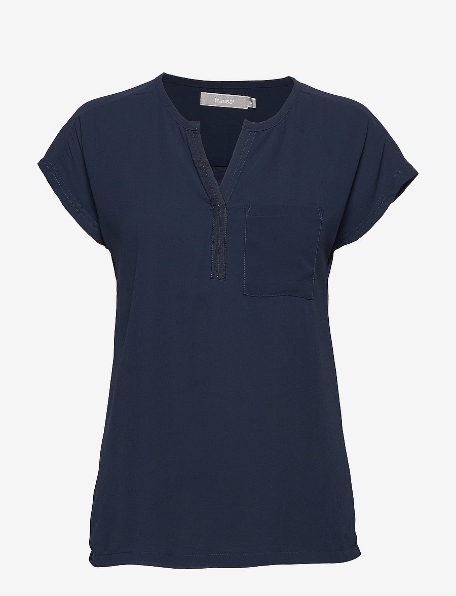 Fransa - FRZawov 2 Blouse - t-shirts - black iris - 0
