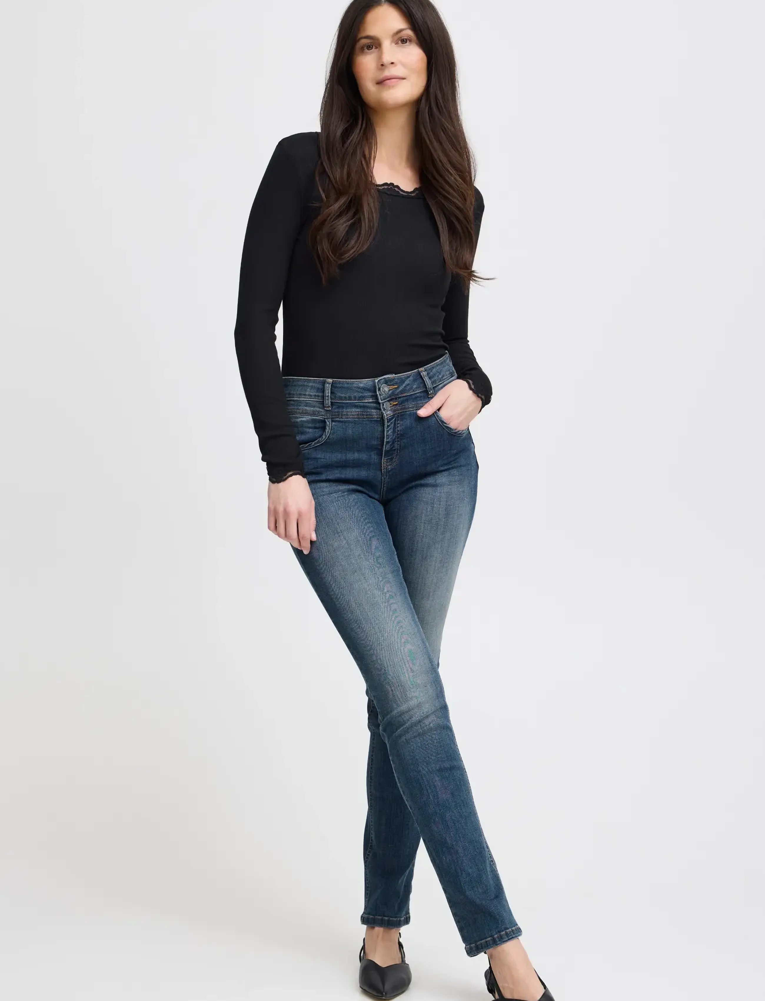 Fransa FRZOMAL 2 JEANS - Transitional Layering - METRO BLUE DENIM / blue