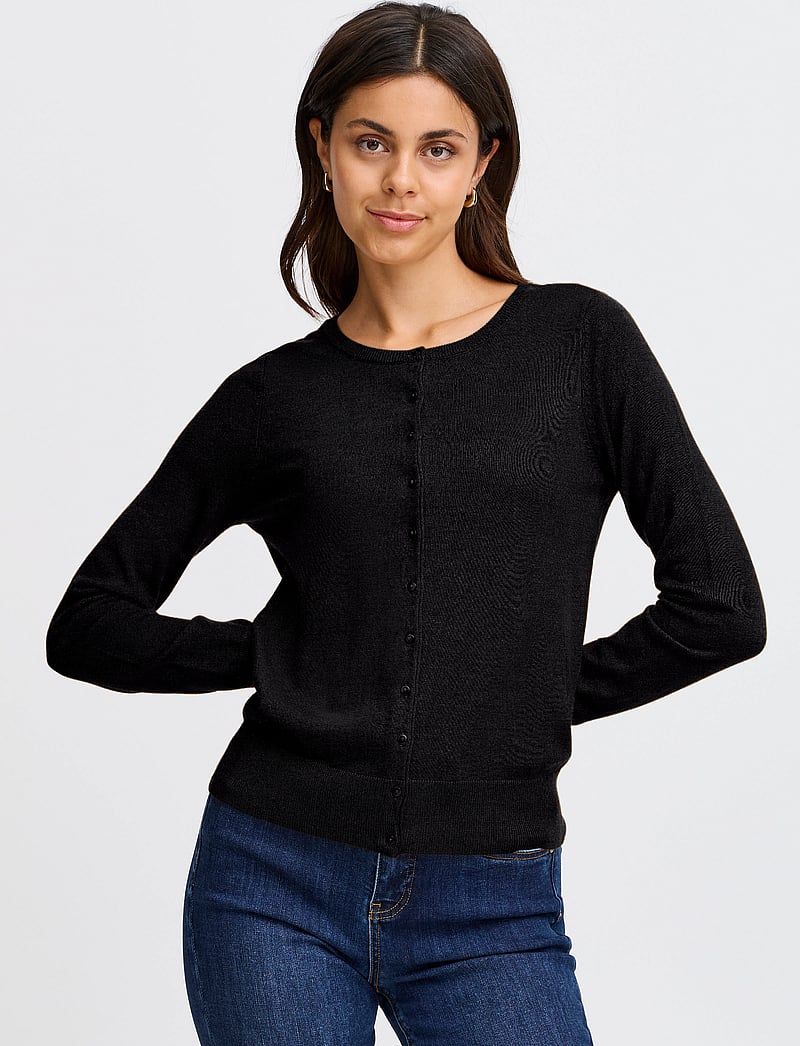 Fransa - FRZUBASIC 60 CARDIGAN - koftor - black - 3