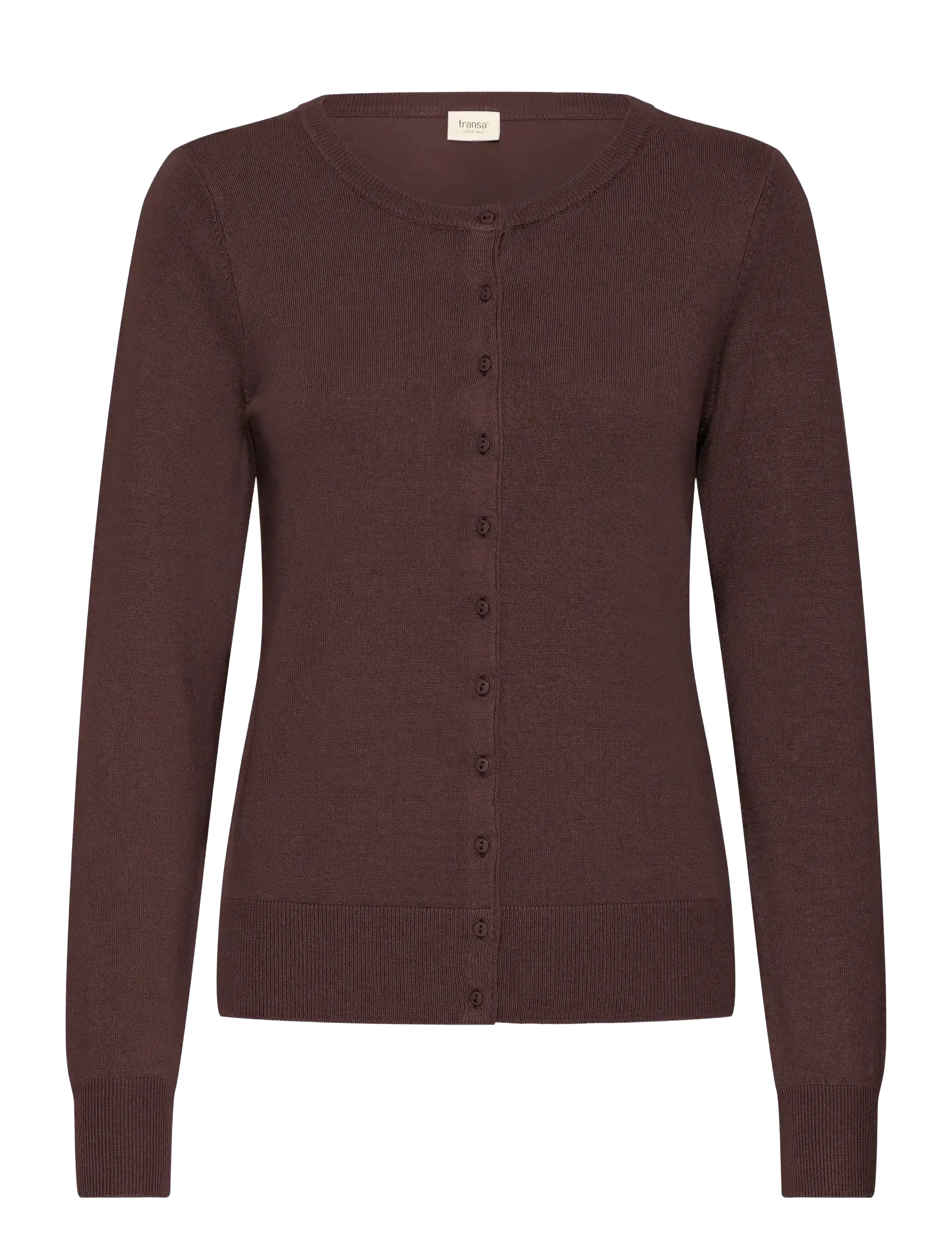 FRANSA Frzubasic 60 Cardigan Core Essentia Braun - S - Damen
