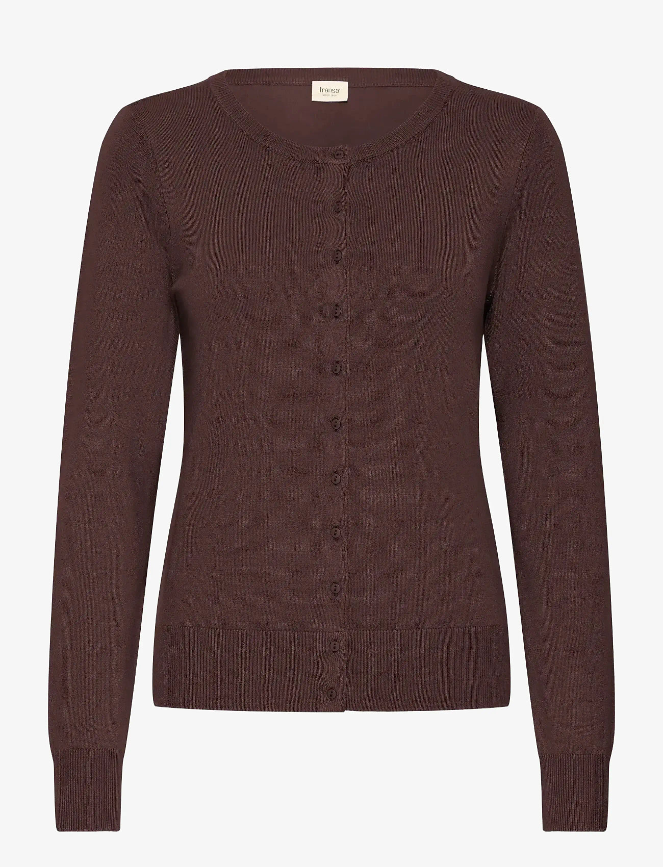 Fransa - FRZUBASIC 60 CARDIGAN CORE ESSENTIA - efterårstøj - chocolate torte - 0