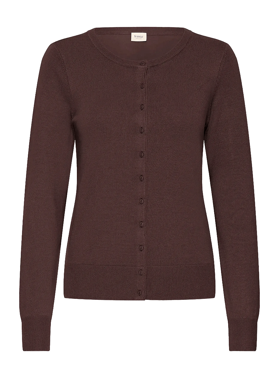 Fransa - FRZUBASIC 60 CARDIGAN - koftor - chocolate torte - 1