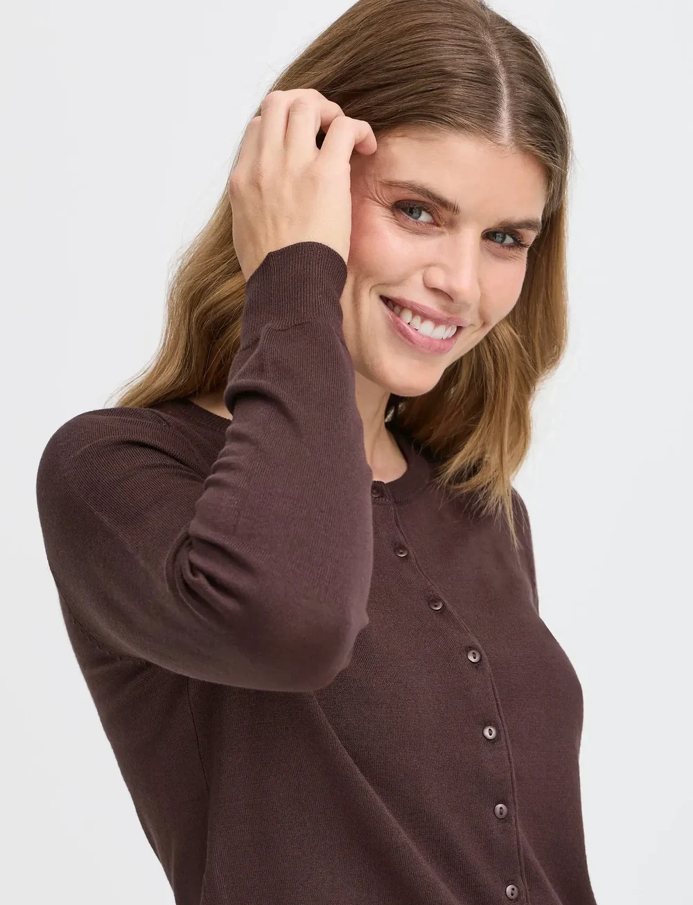 Fransa - FRZUBASIC 60 CARDIGAN - kardiganid - chocolate torte - 5