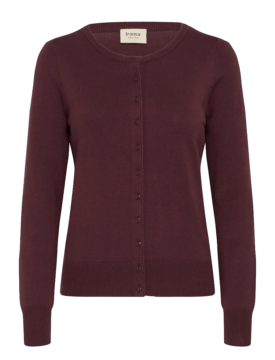 Fransa - FRZUBASIC 60 CARDIGAN - kardiganid - fudge - 1