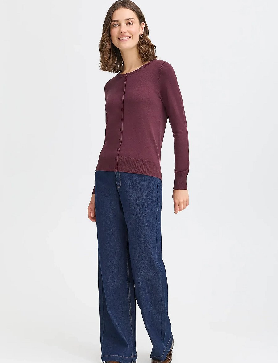 Fransa - FRZUBASIC 60 CARDIGAN - kardiganid - fudge - 0