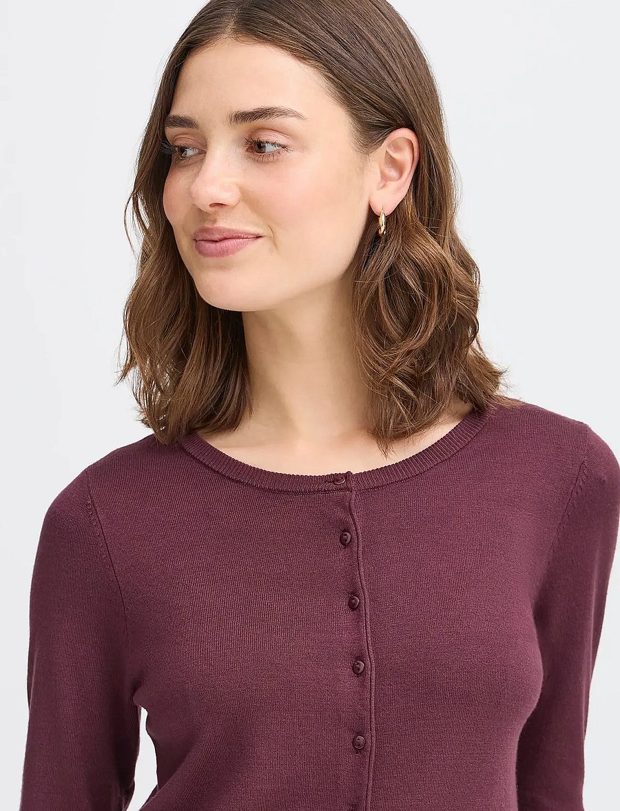 Fransa - FRZUBASIC 60 CARDIGAN - kardiganid - fudge - 5