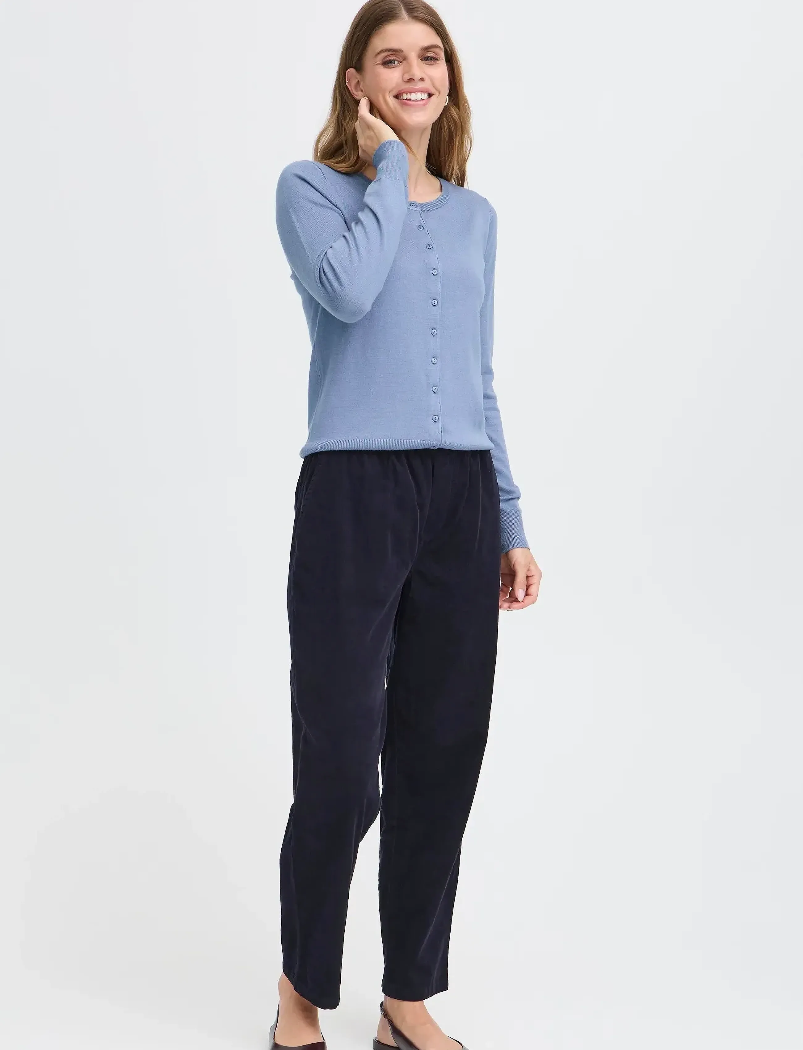 Fransa Frzubasic 60 Cardigan Core Essentia, XL, Blue, Strik > Cardigans, Dame