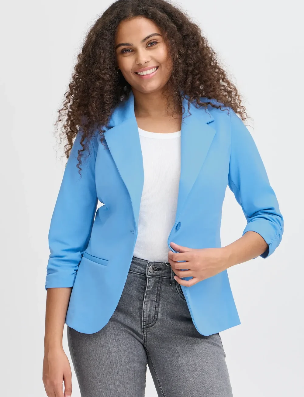 Fransa - FRZABLAZER 1 BLAZER - einreihige blazer - azure blue - 3