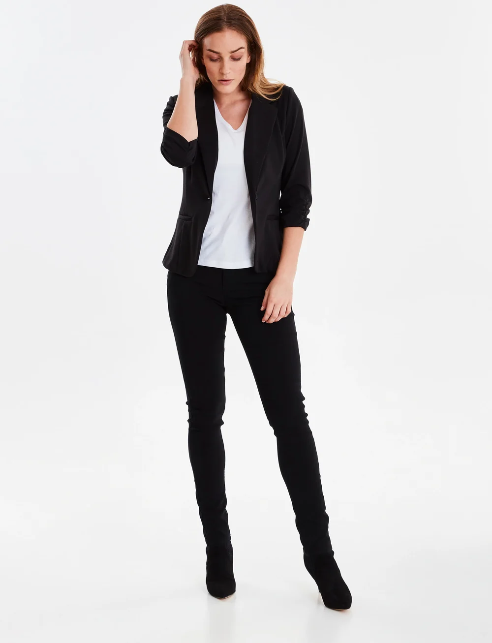 Fransa - FRZABLAZER 1 BLAZER - enkeltspente blazere - black - 0