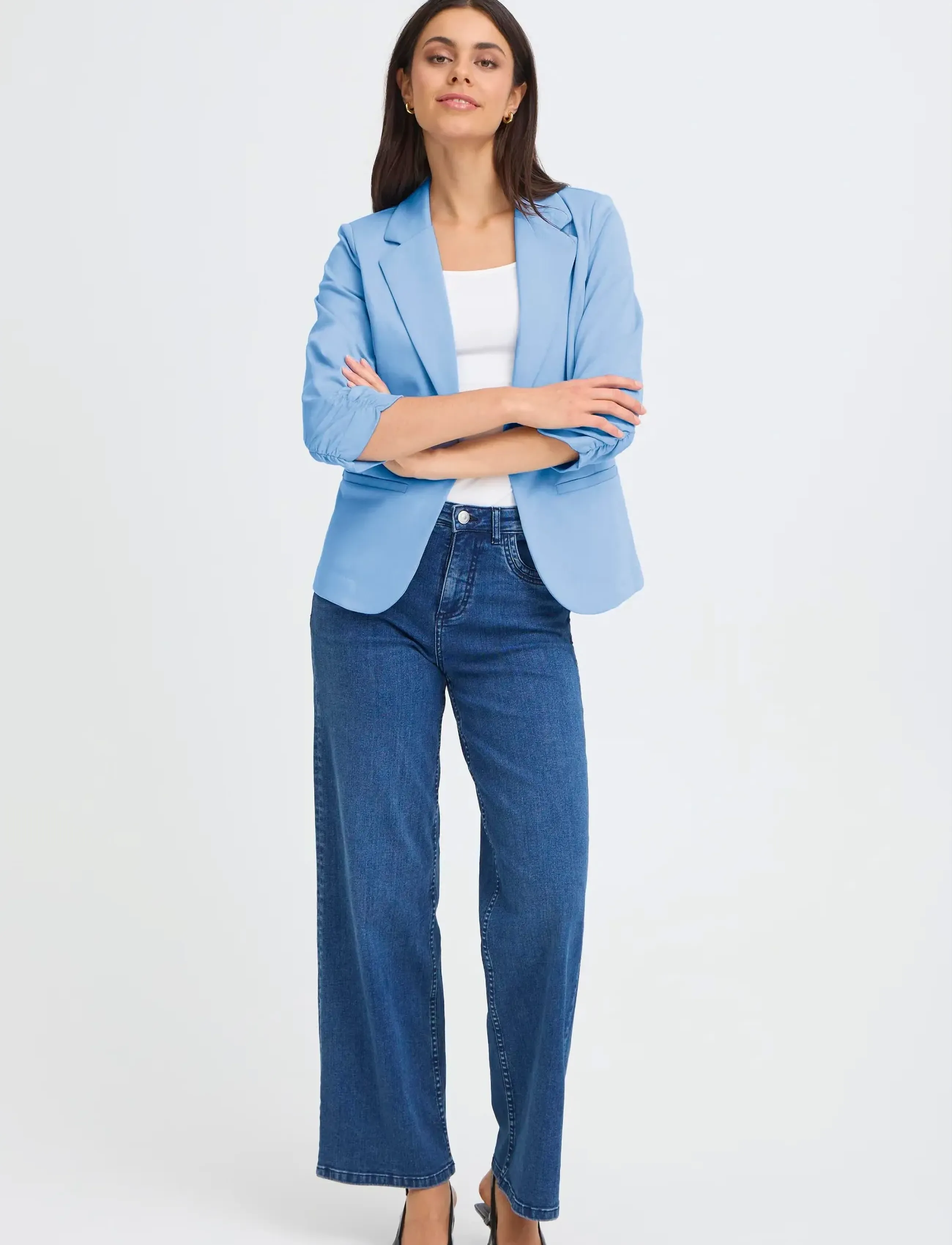 Fransa Frzablazer 1 Blazer, S, Blue, Blazere > Enkeltradede Blazere, Dame