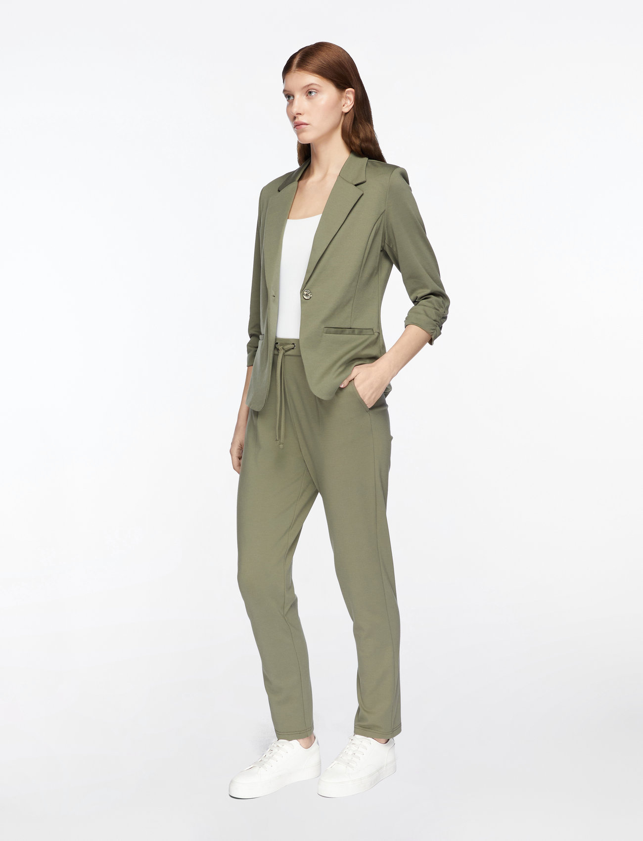 Fransa - FRZABLAZER 1 BLAZER - Ühes joones nööpidega bleiserid - dusty olive - 3