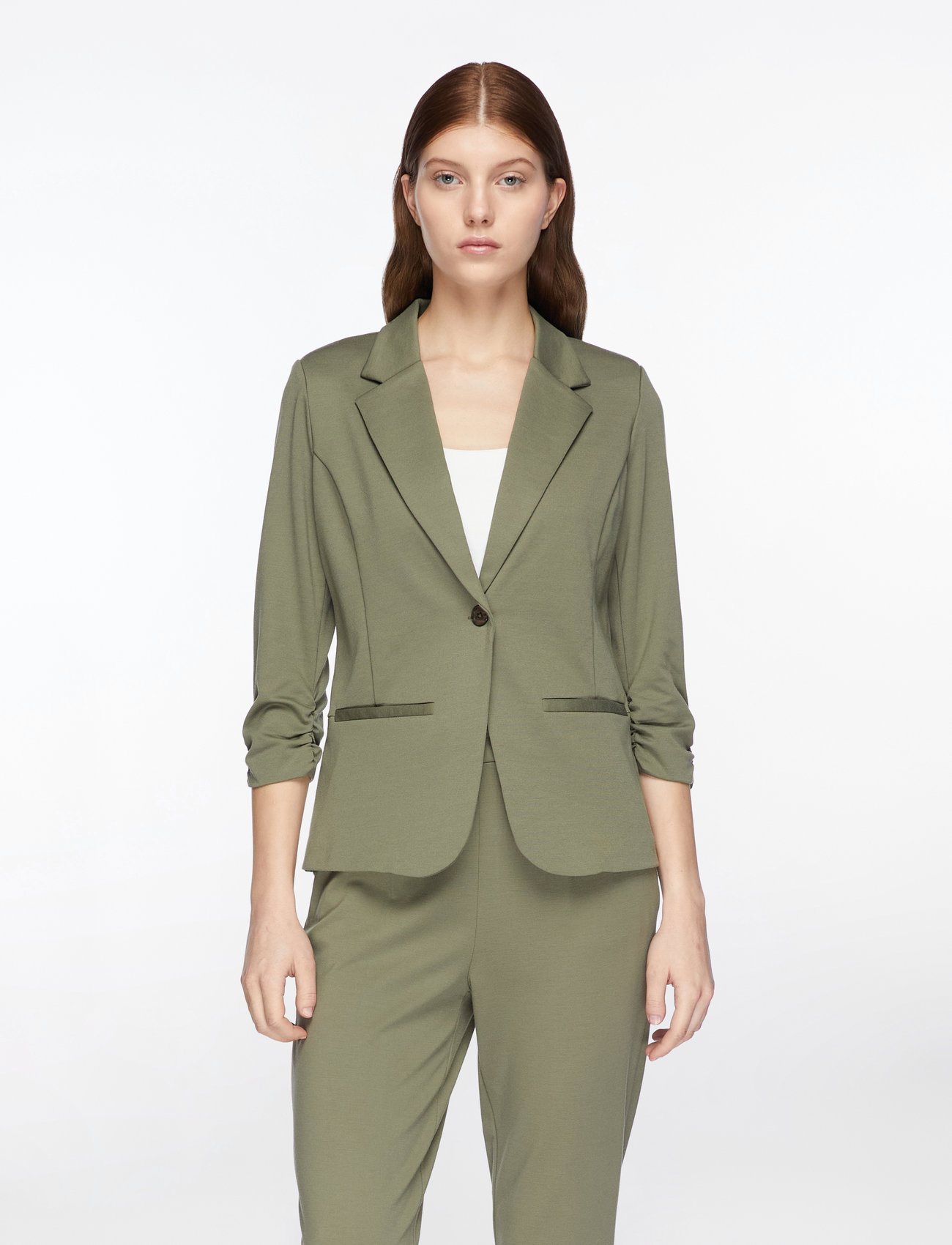 Fransa - FRZABLAZER 1 BLAZER - Ühes joones nööpidega bleiserid - dusty olive - 0