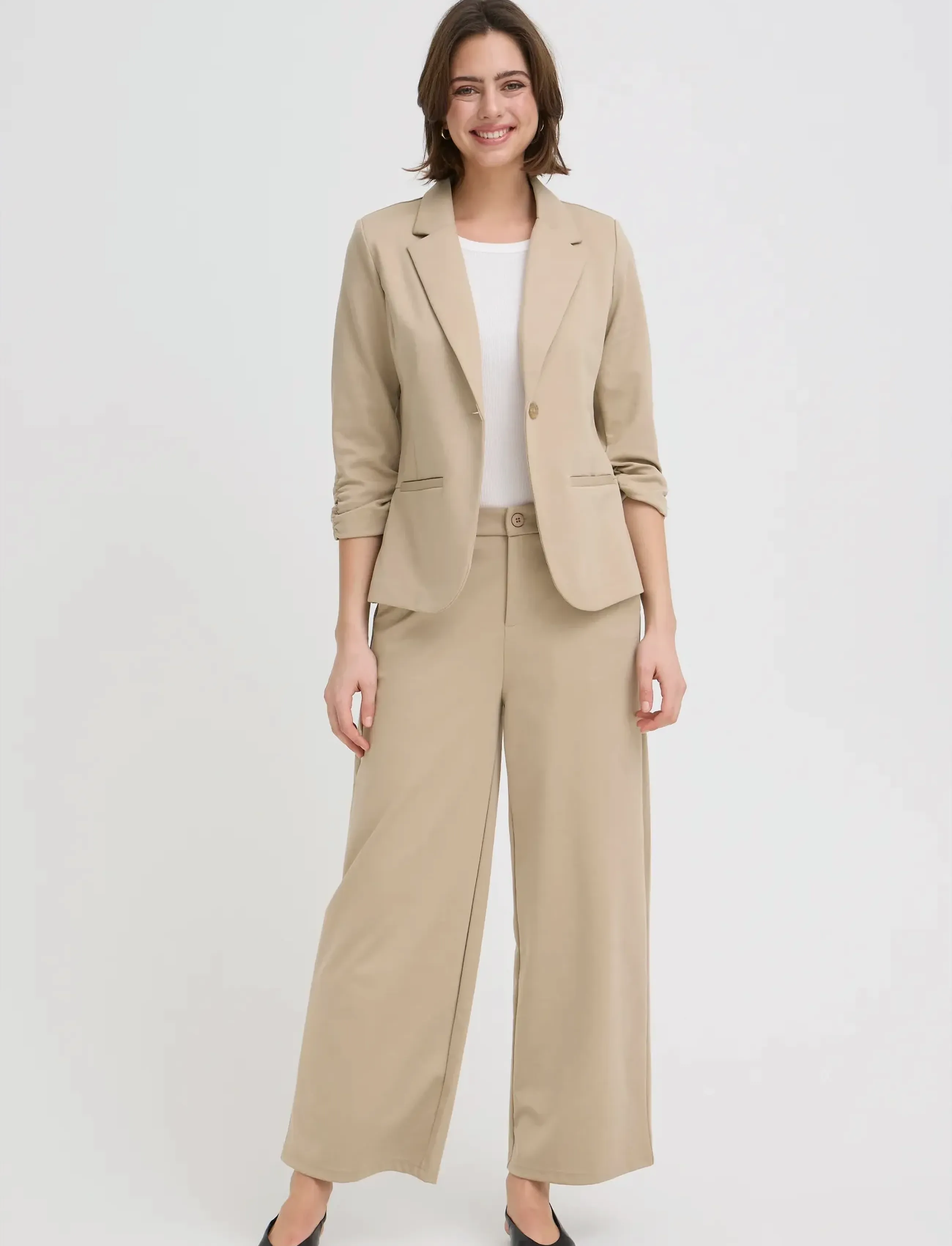 Fransa Frzablazer 1 Blazer, S, Beige, Blazere > Enkeltradede Blazere, Dame