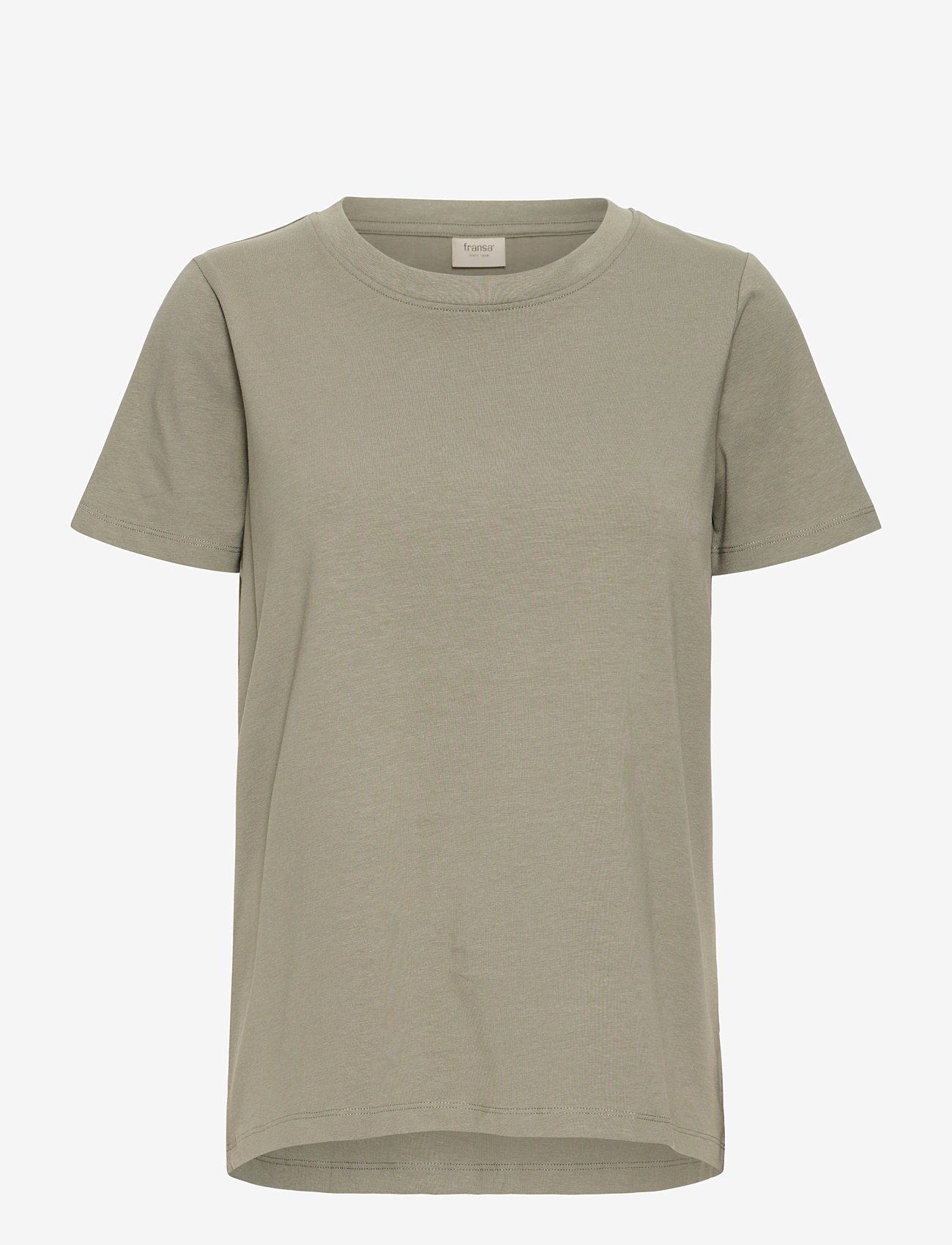 Fransa - FRZASHOULDER TEE 1 - t-shirts - agave green - 1