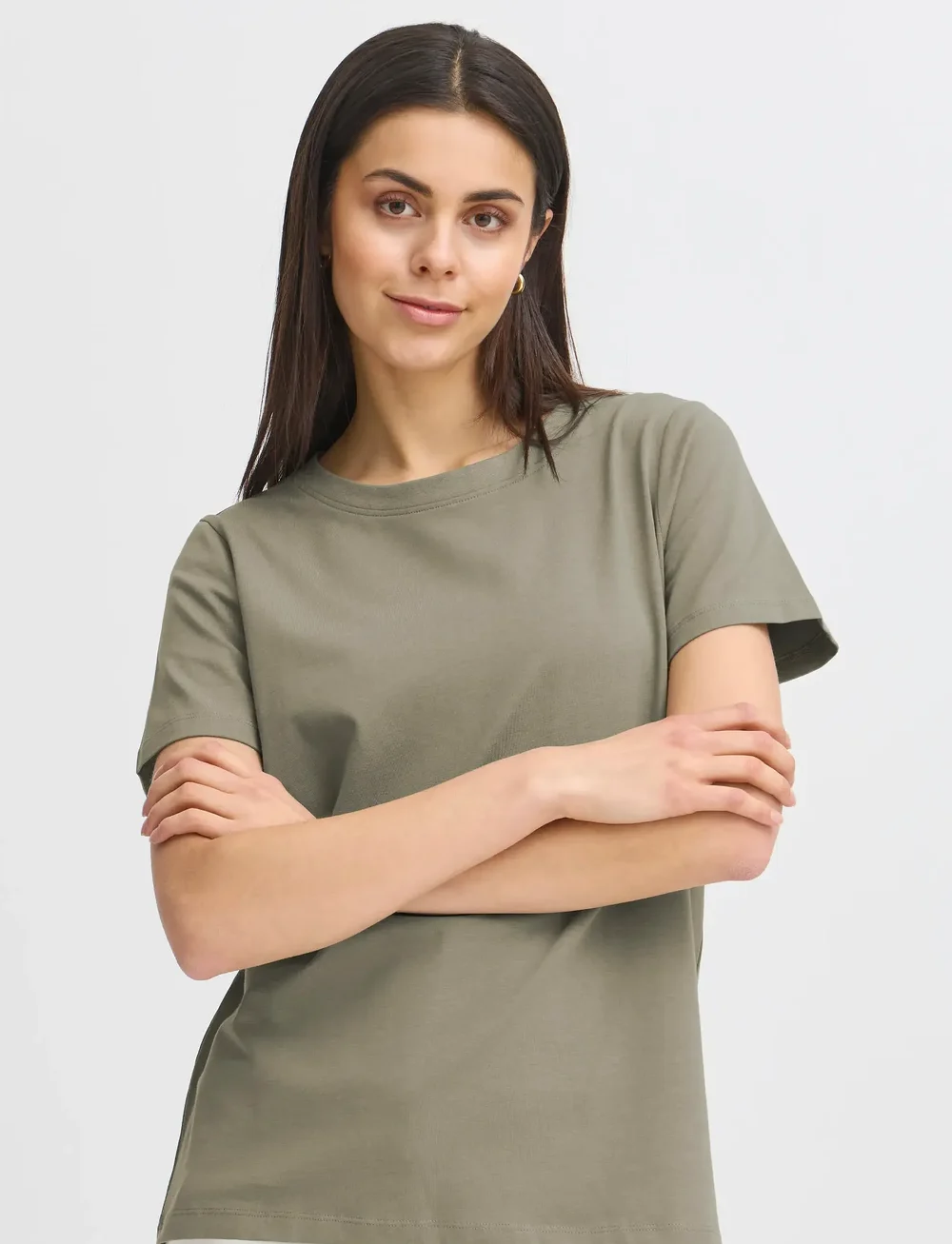 Fransa - FRZASHOULDER TEE 1 - t-shirts - agave green - 4