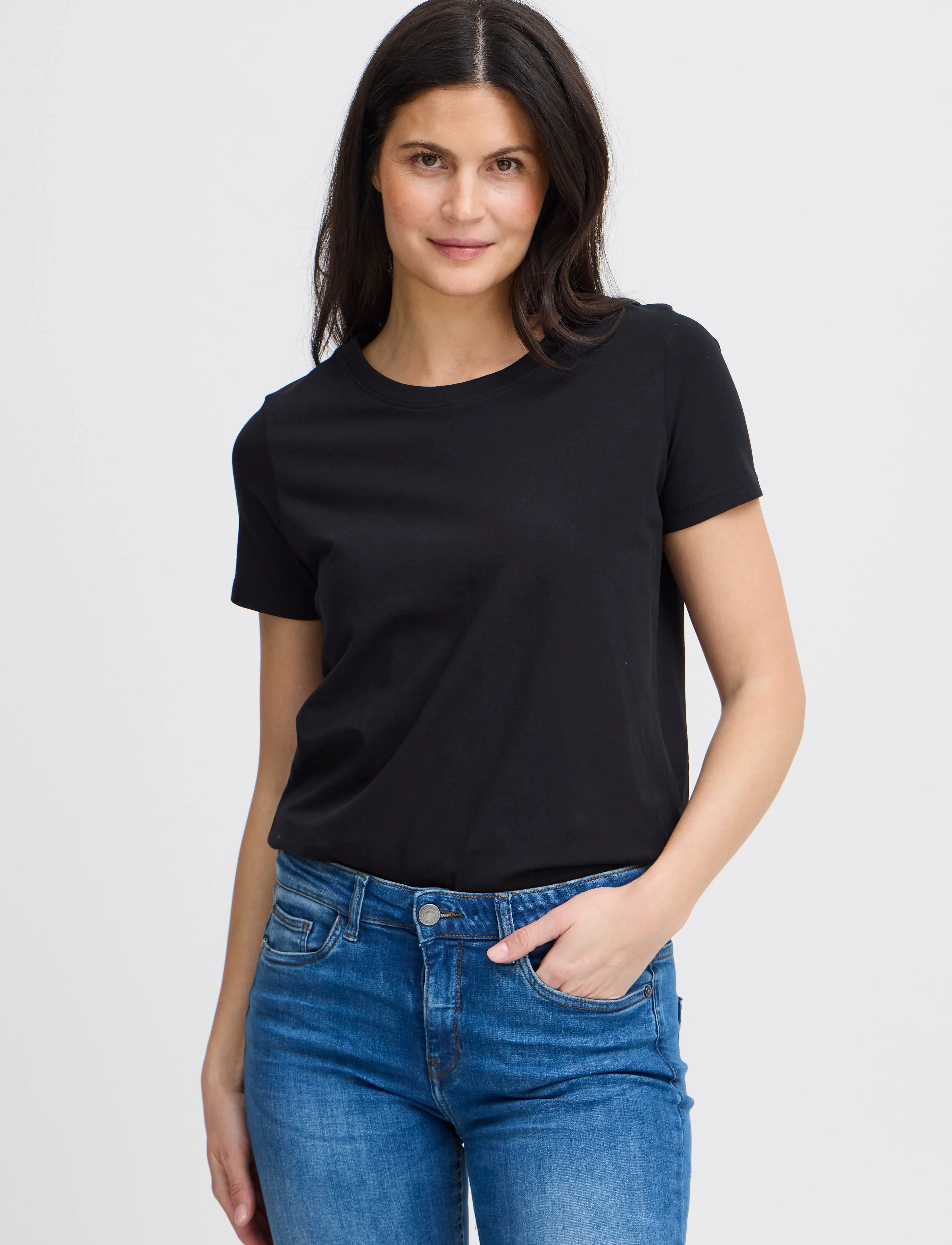 Fransa - FRZASHOULDER TEE 1 - stuttermarbolir - black - 3
