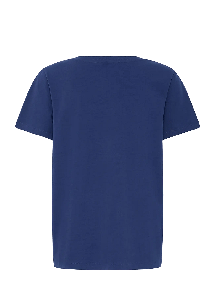 Fransa - FRZASHOULDER TEE 1 - t-shirts - blue depths - 2