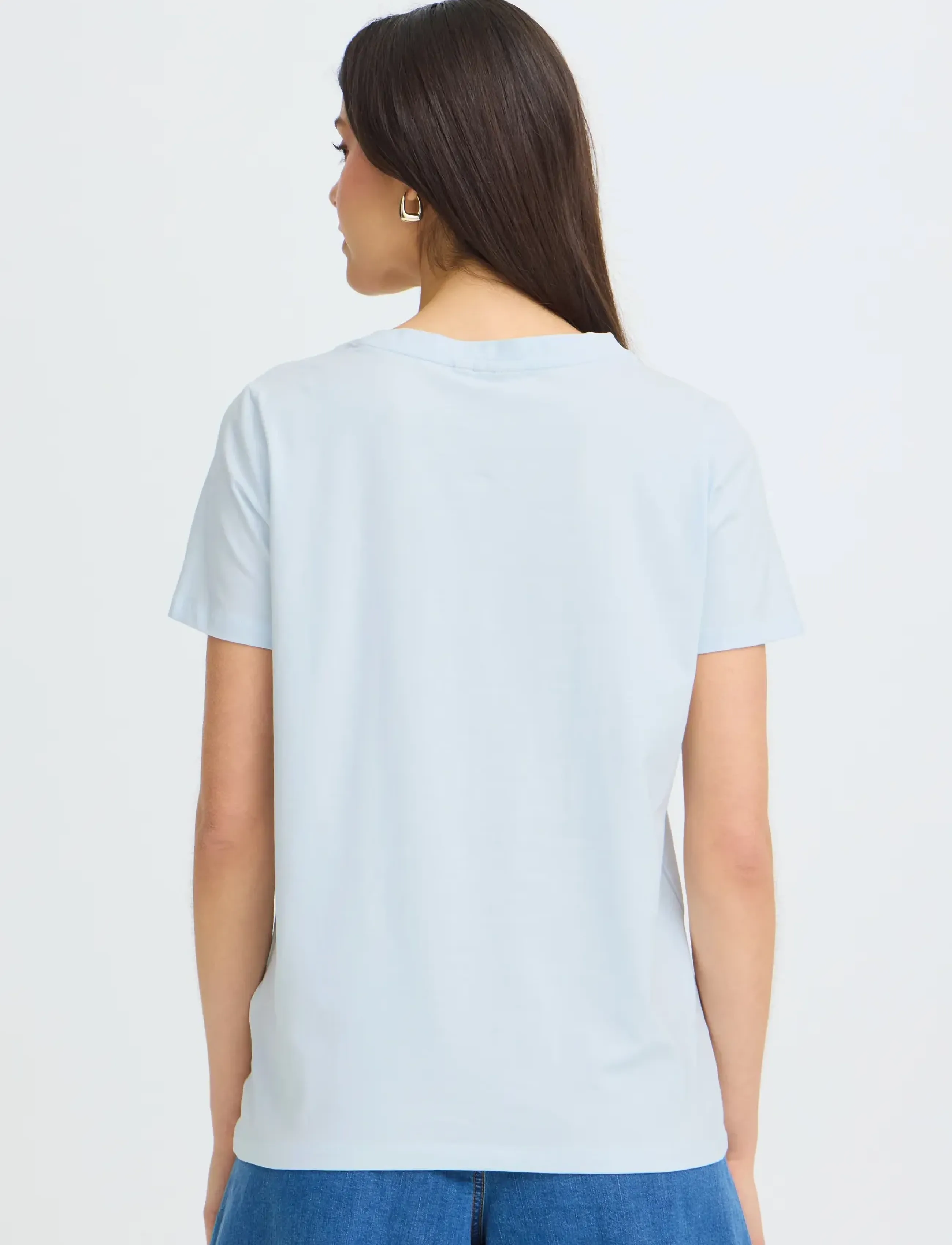 Fransa - FRZASHOULDER TEE 1 - t-shirts - country air - 4