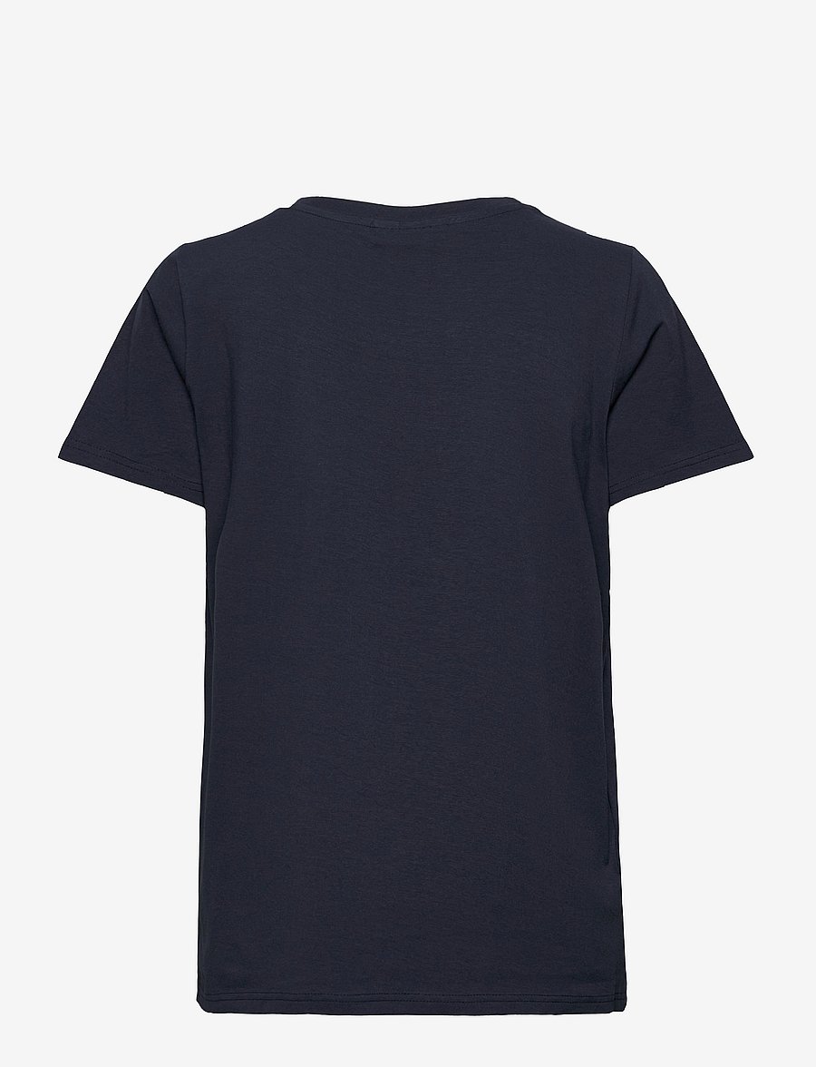 Fransa - FRZASHOULDER TEE 1 - t-shirts - dark peacoat - 2
