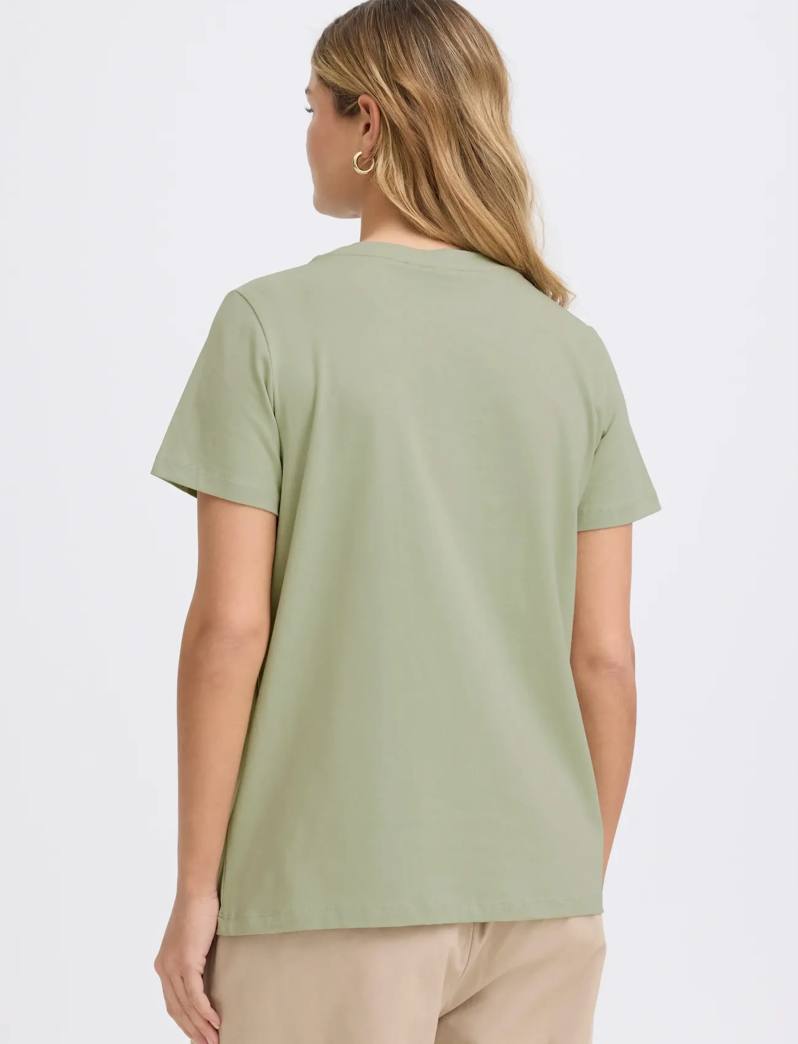 Fransa - FRZASHOULDER TEE 1 - marškinėliai - desert sage - 4