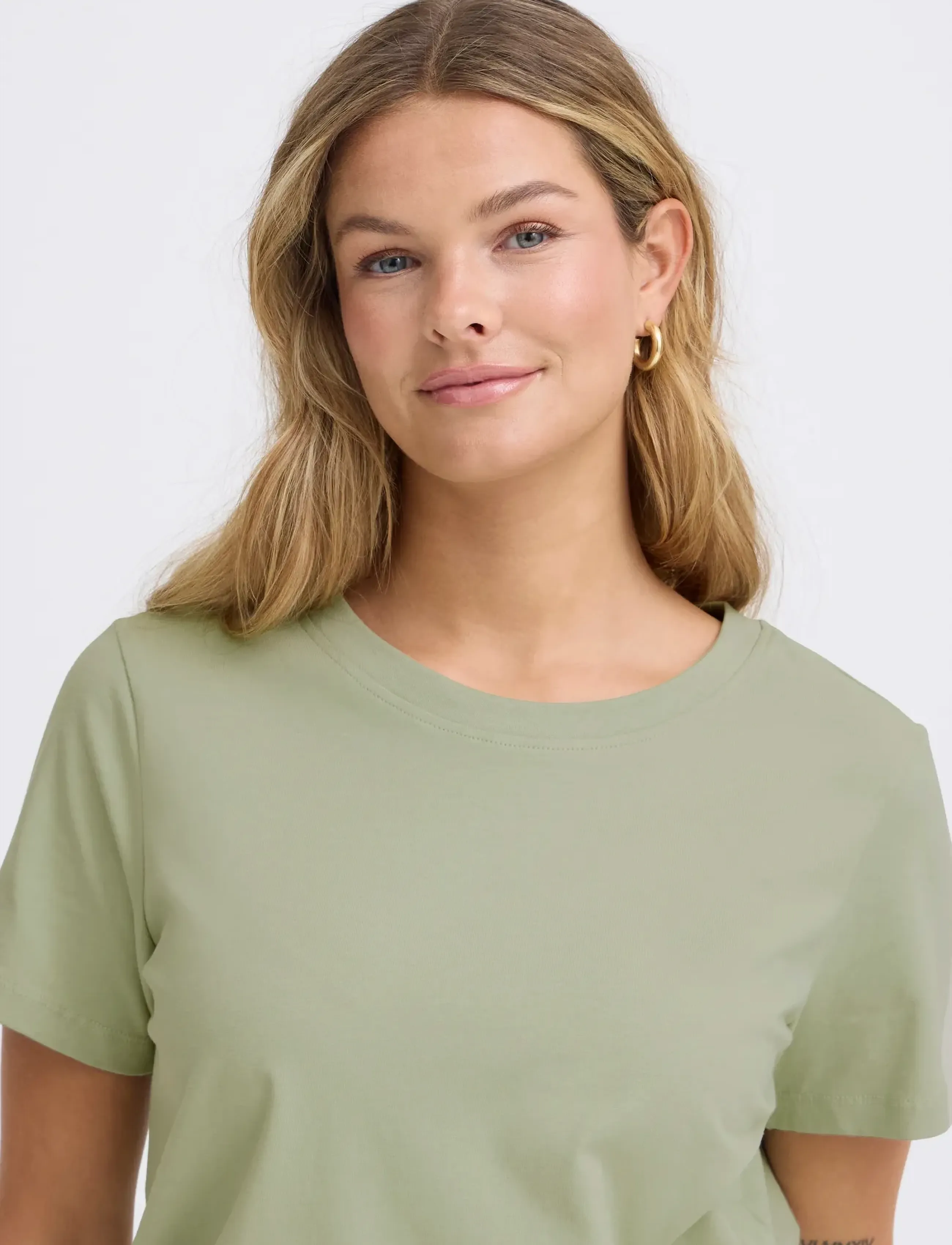 Fransa - FRZASHOULDER TEE 1 - marškinėliai - desert sage - 5